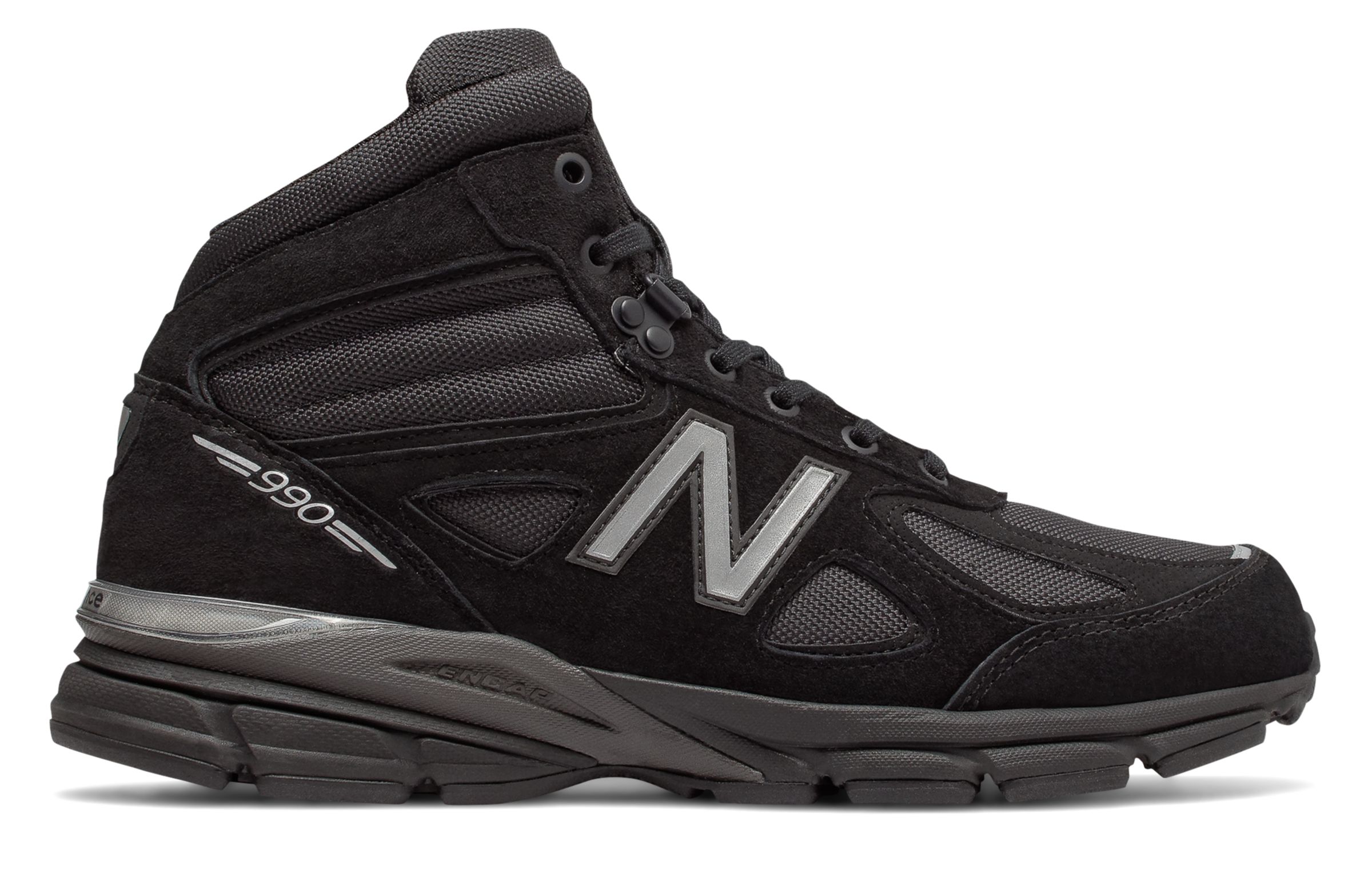 UPC 191264421950 product image for New Balance Men's 990v4 Mid Made in US Shoes Black with Grey | upcitemdb.com