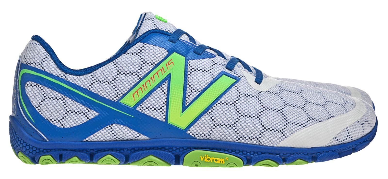 Minimus 10V2, White with Blue & Green