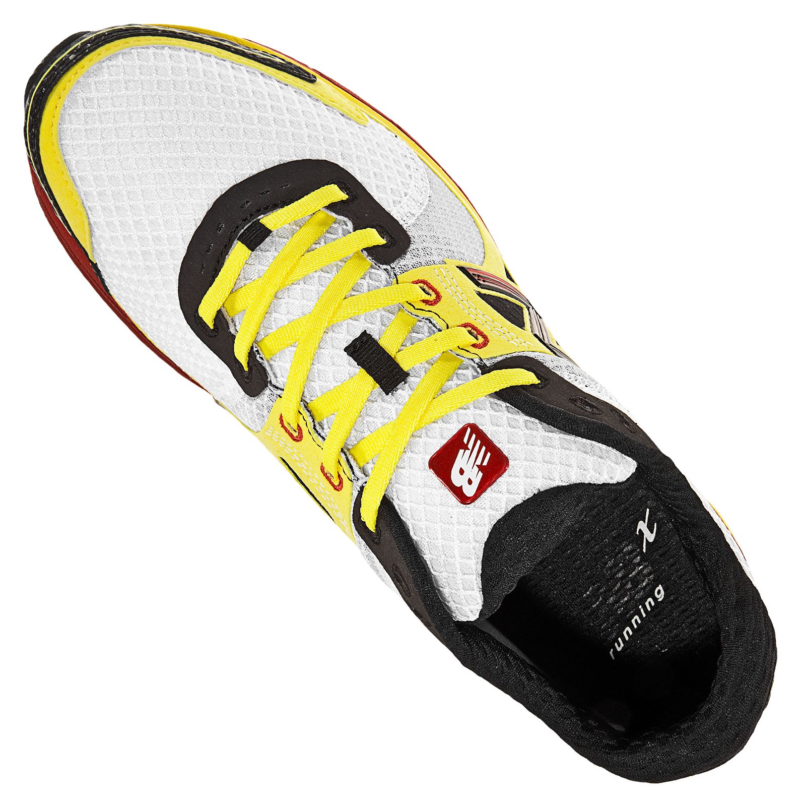 New Balance 1190, White with Yellow &amp; Red
