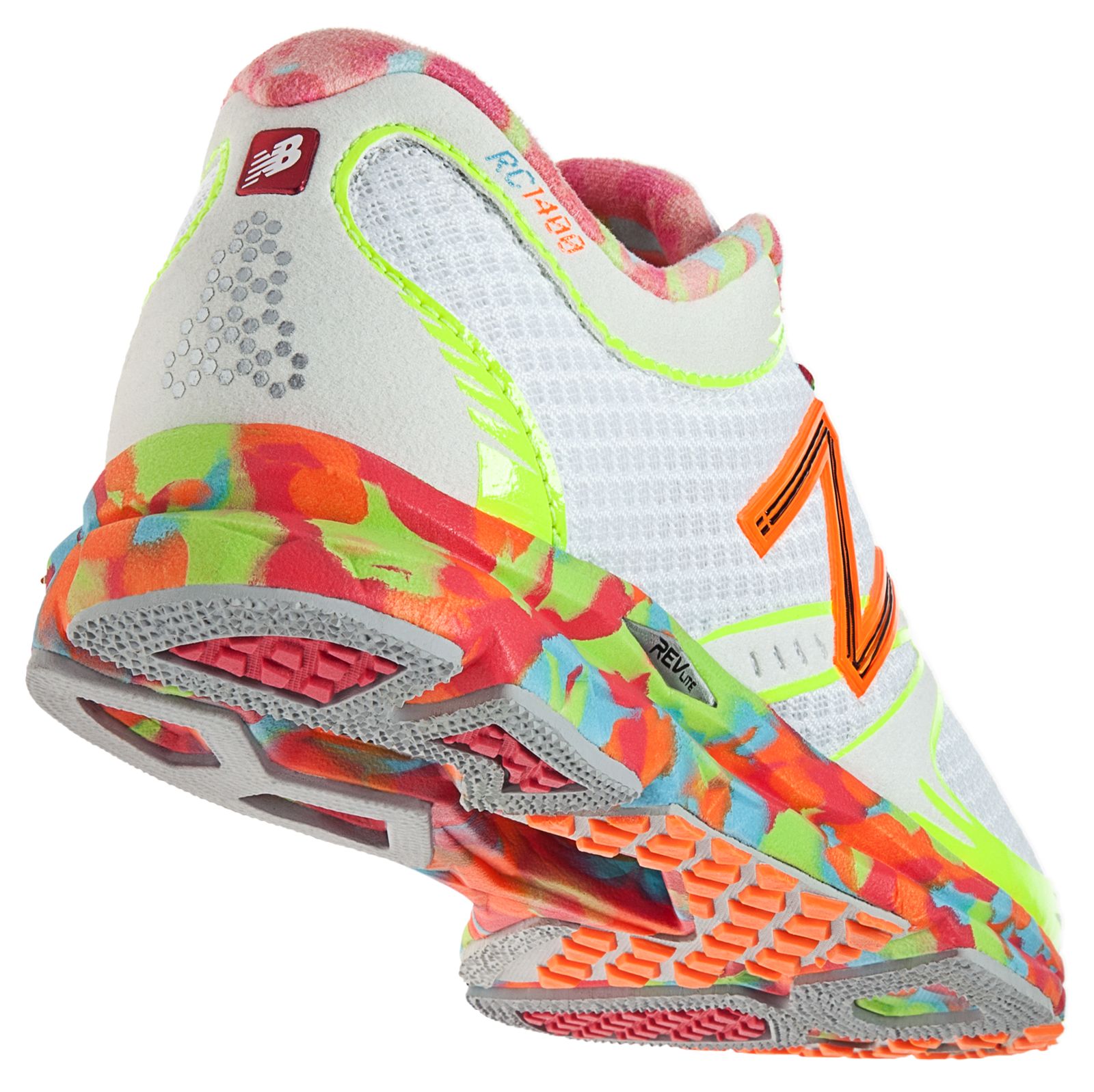 Mens Tie Dye 1400, White with Yellow &amp; Orange
