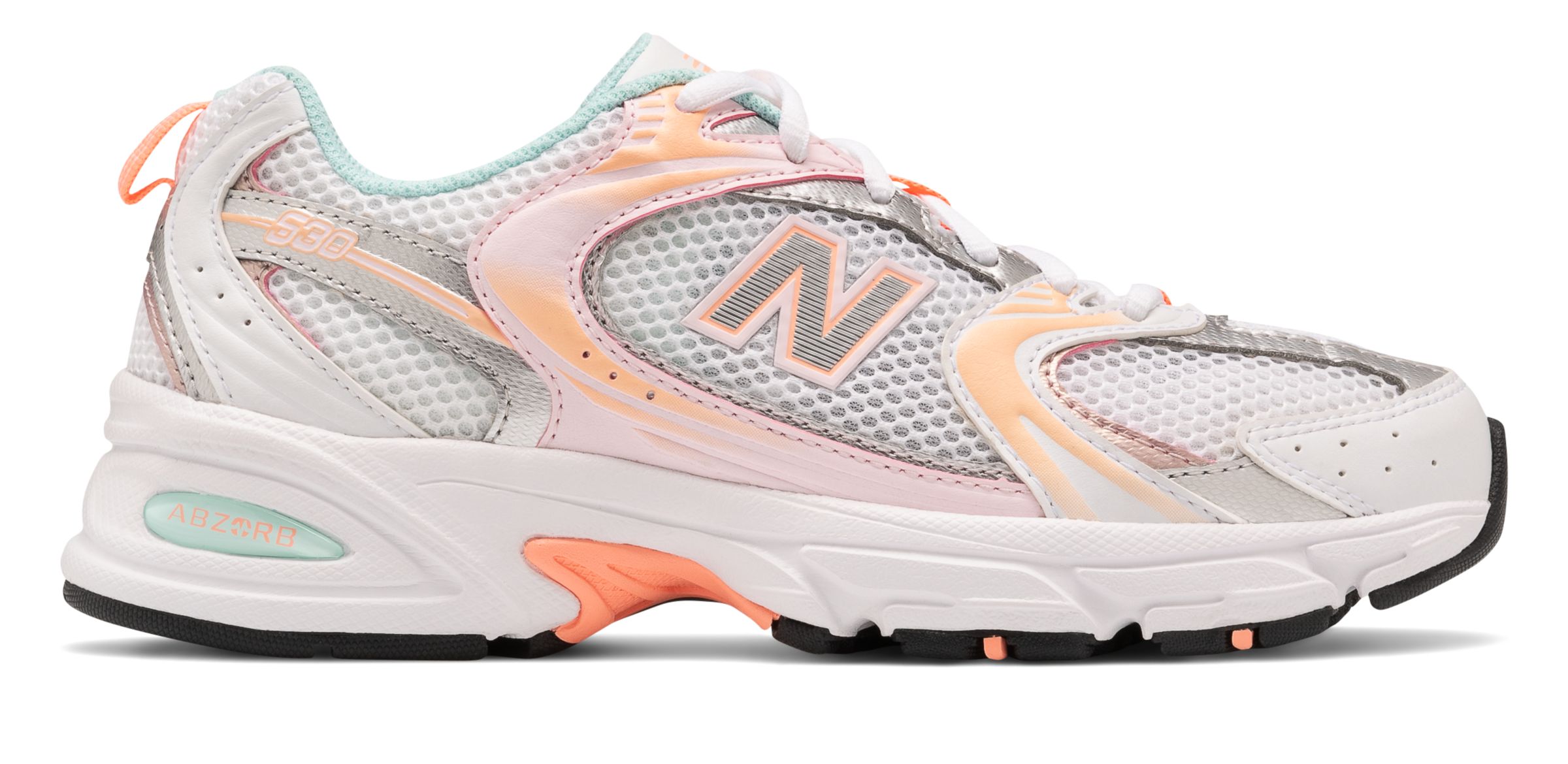 Herren New Balance 530 - Munsell White/Ginger Pink, Munsell White/Ginger Pink - MR530ESD
