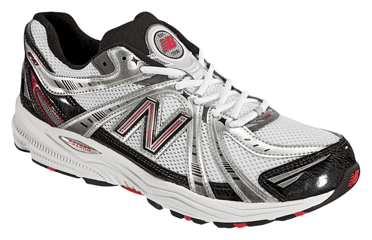 New Balance 840, Silver with Red &amp; Black