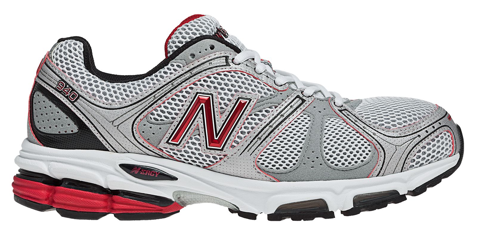 New Balance 940, Silver with Black & Red