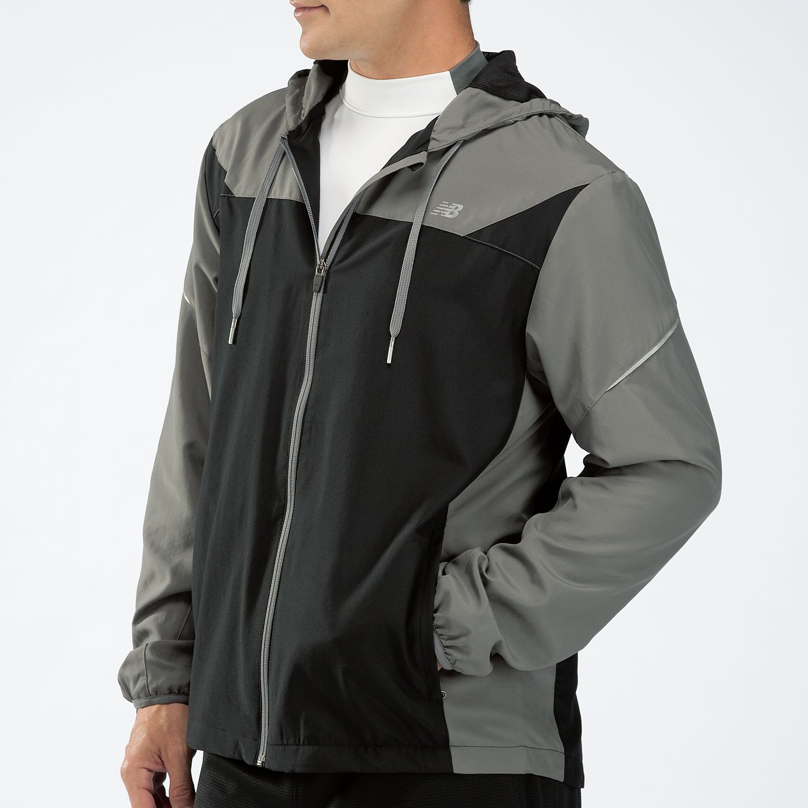 Sequence Hooded Jacket, Black with Grey
