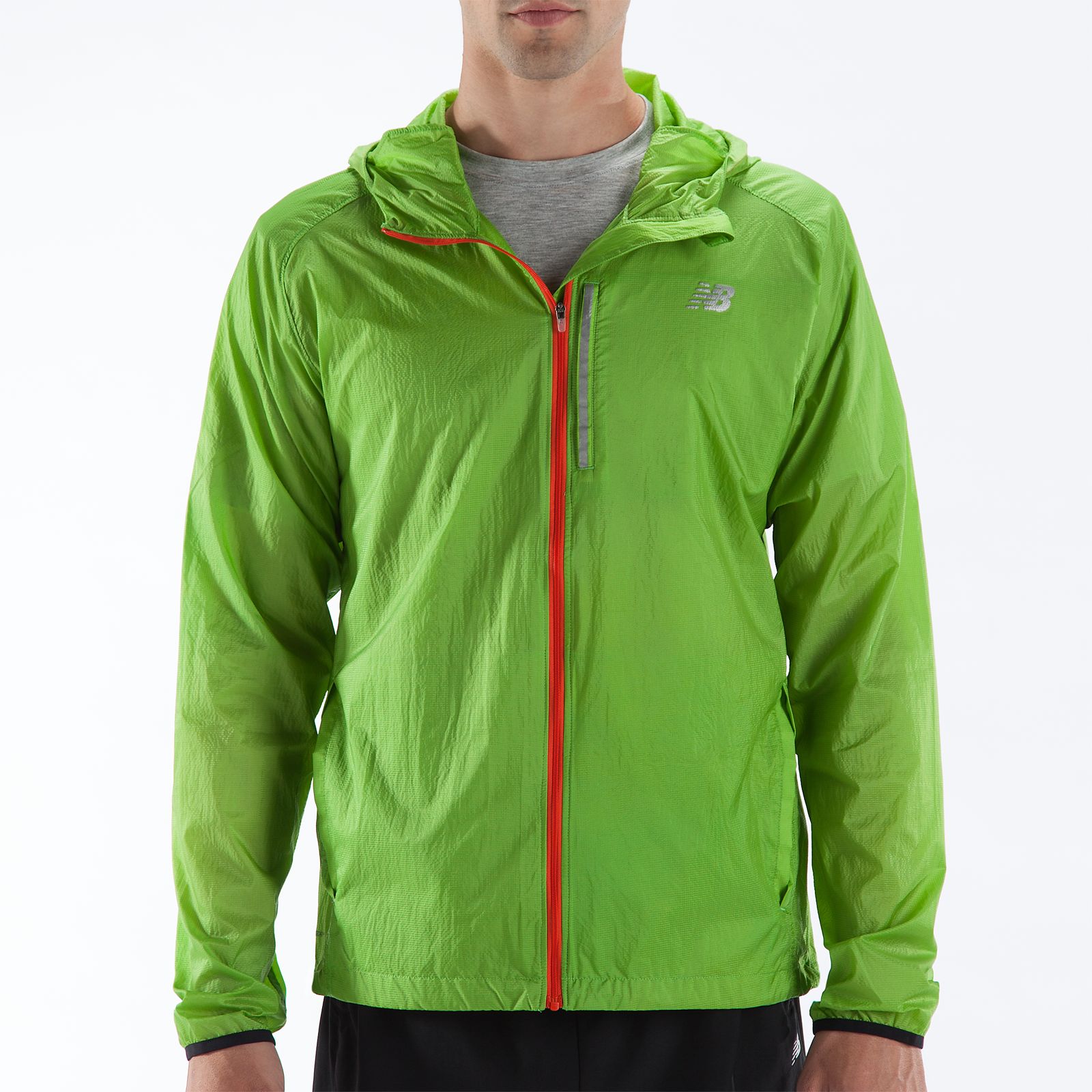 Impact Jacket, Jazz Green with Orange Flash