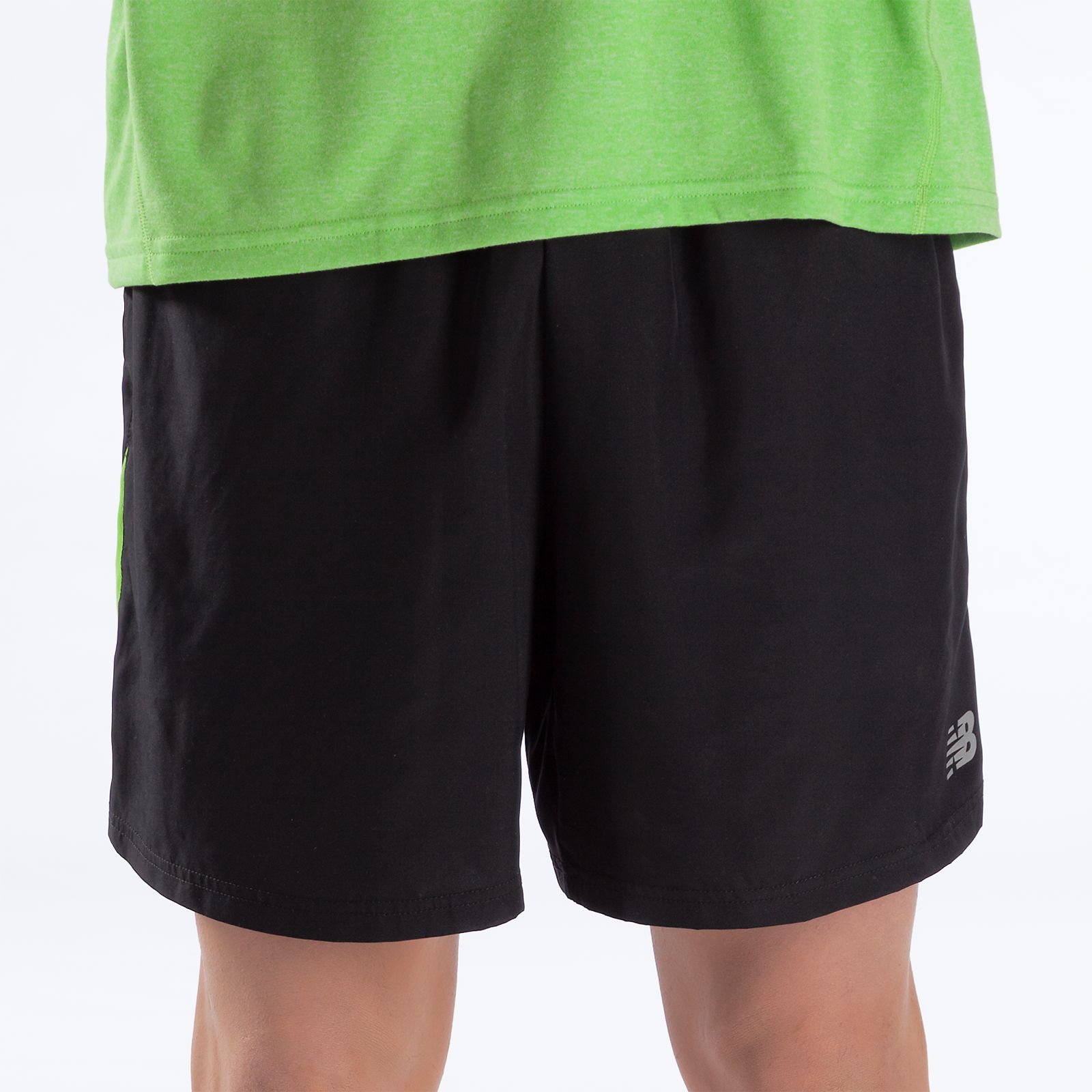7 inch Go 2 Short, Black with Jazz Green