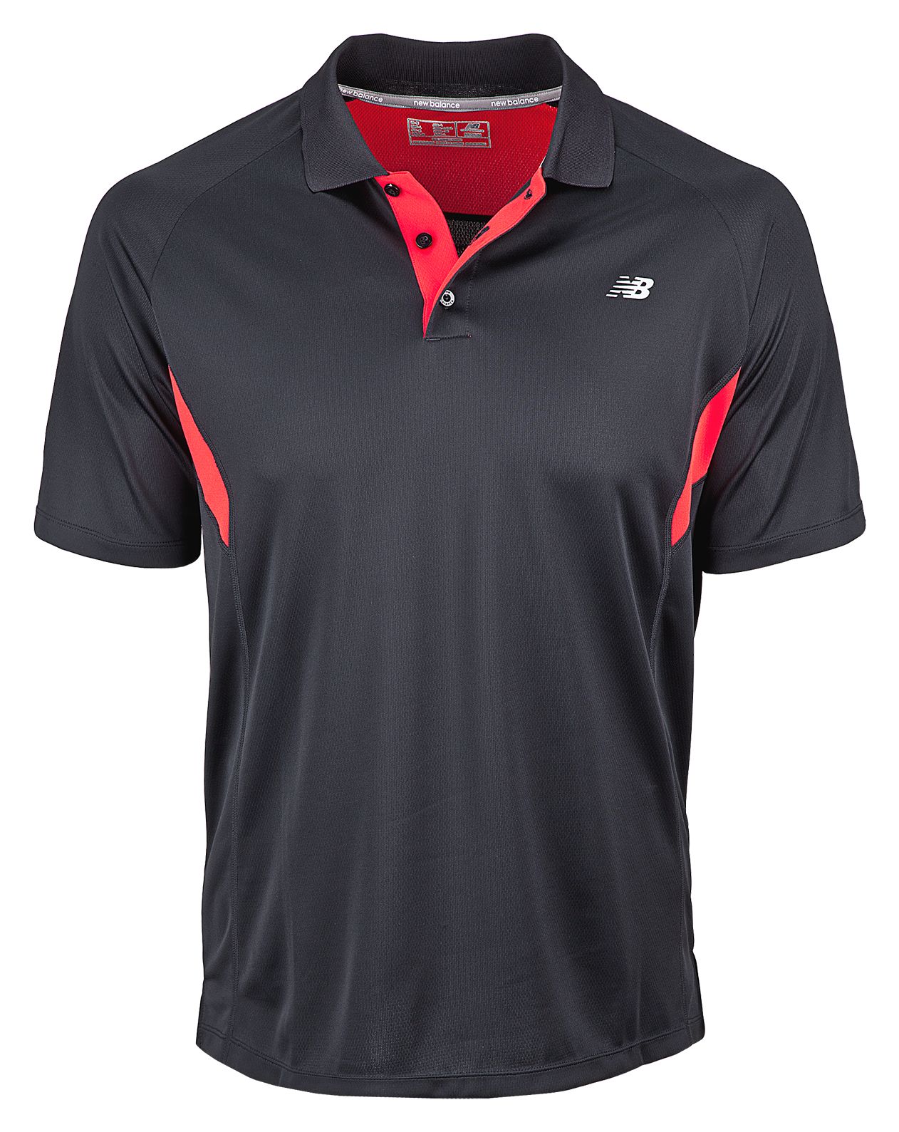 Men's Running Top, Black with Chinese Red