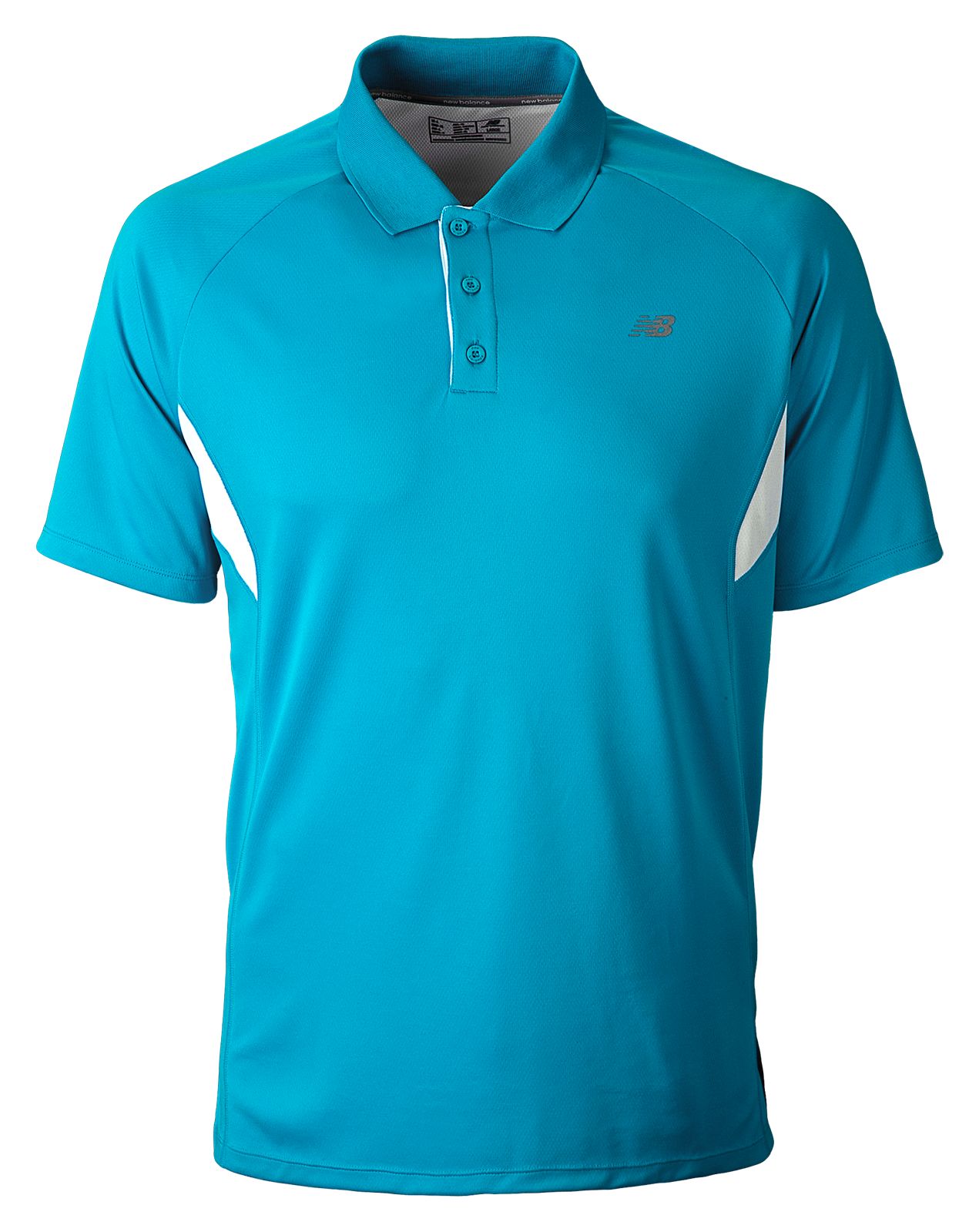 Men's Running Top, Kinetic Blue with White