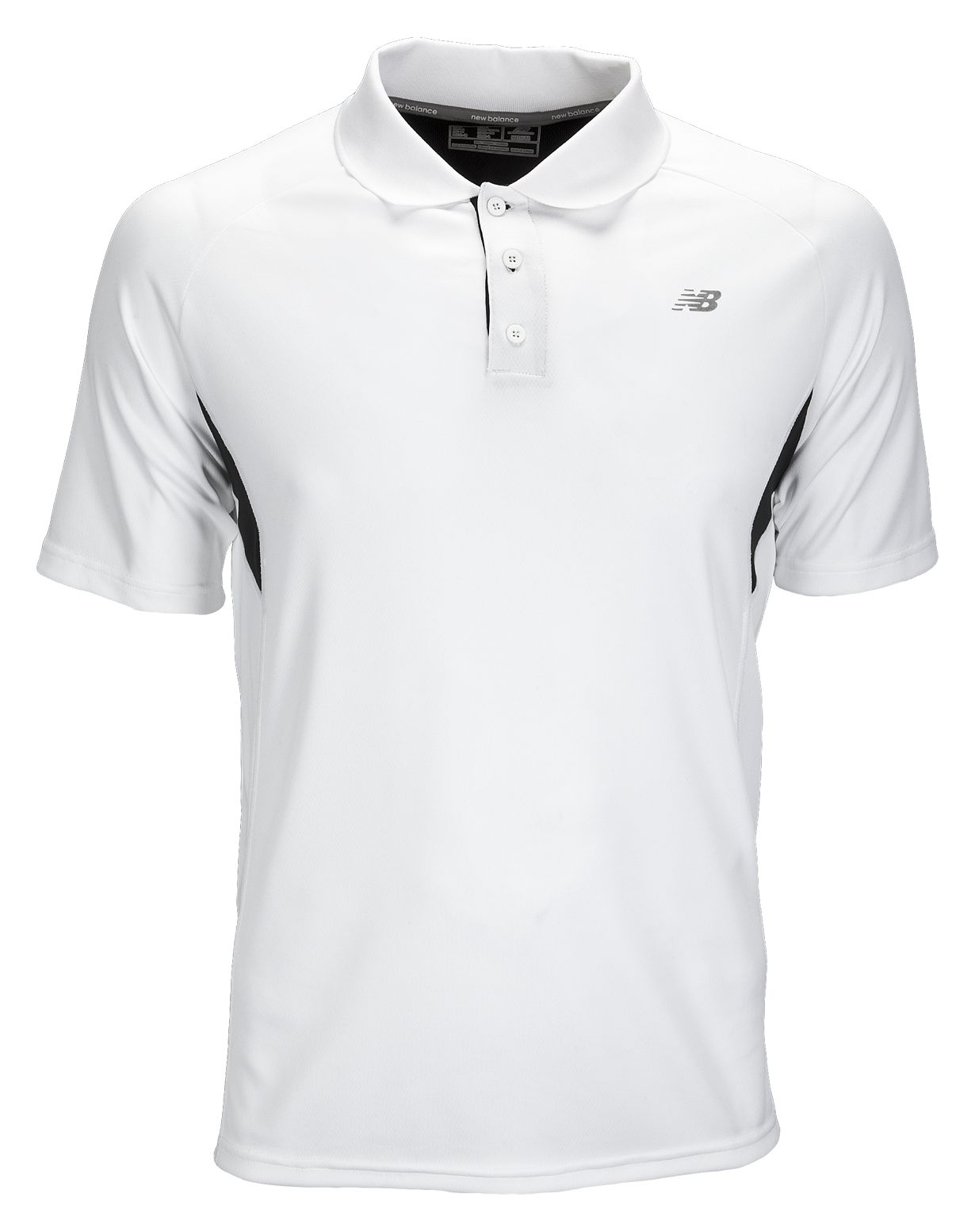 Men's Running Top, White with Black