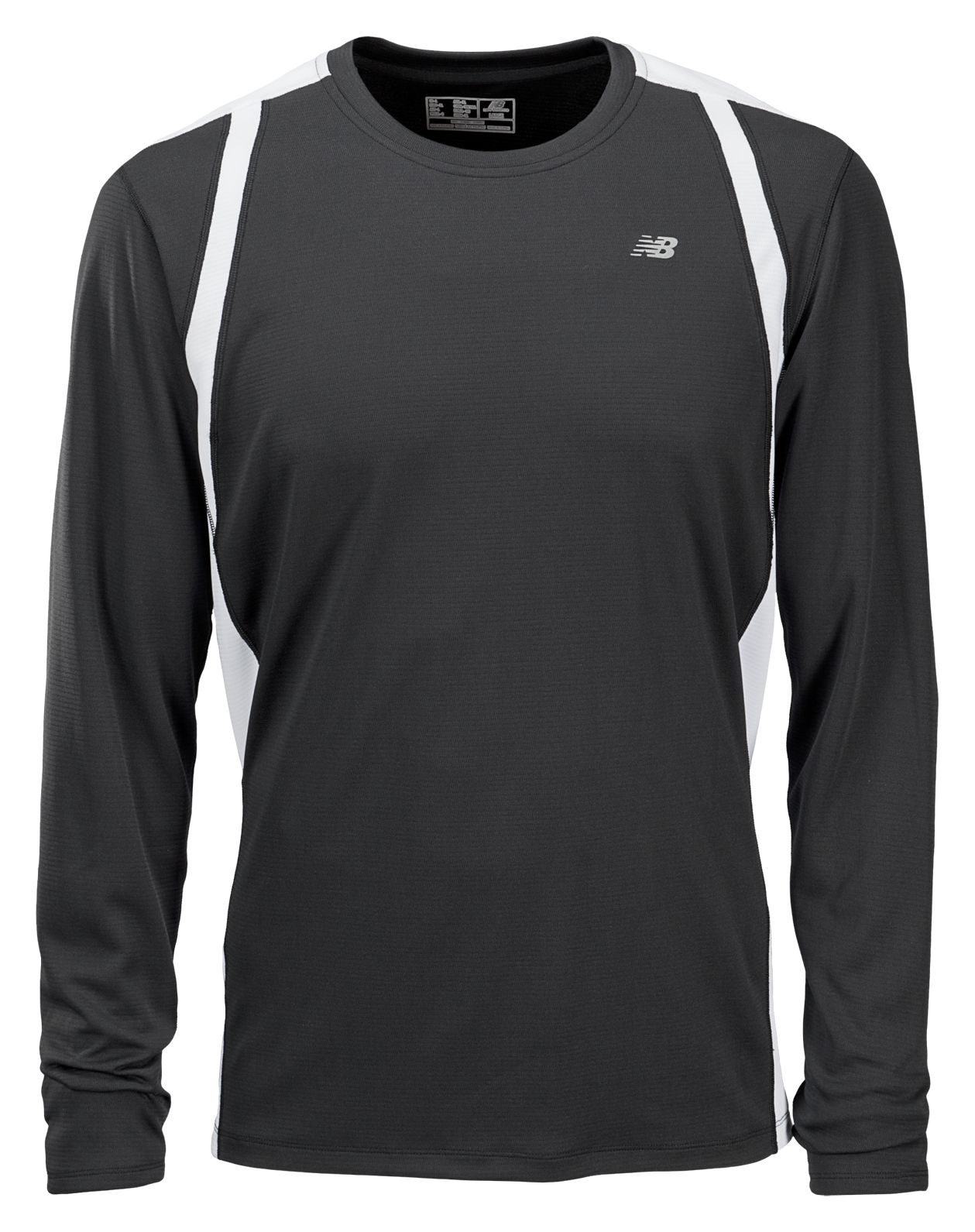 NP Long Sleeve Top, Black with White