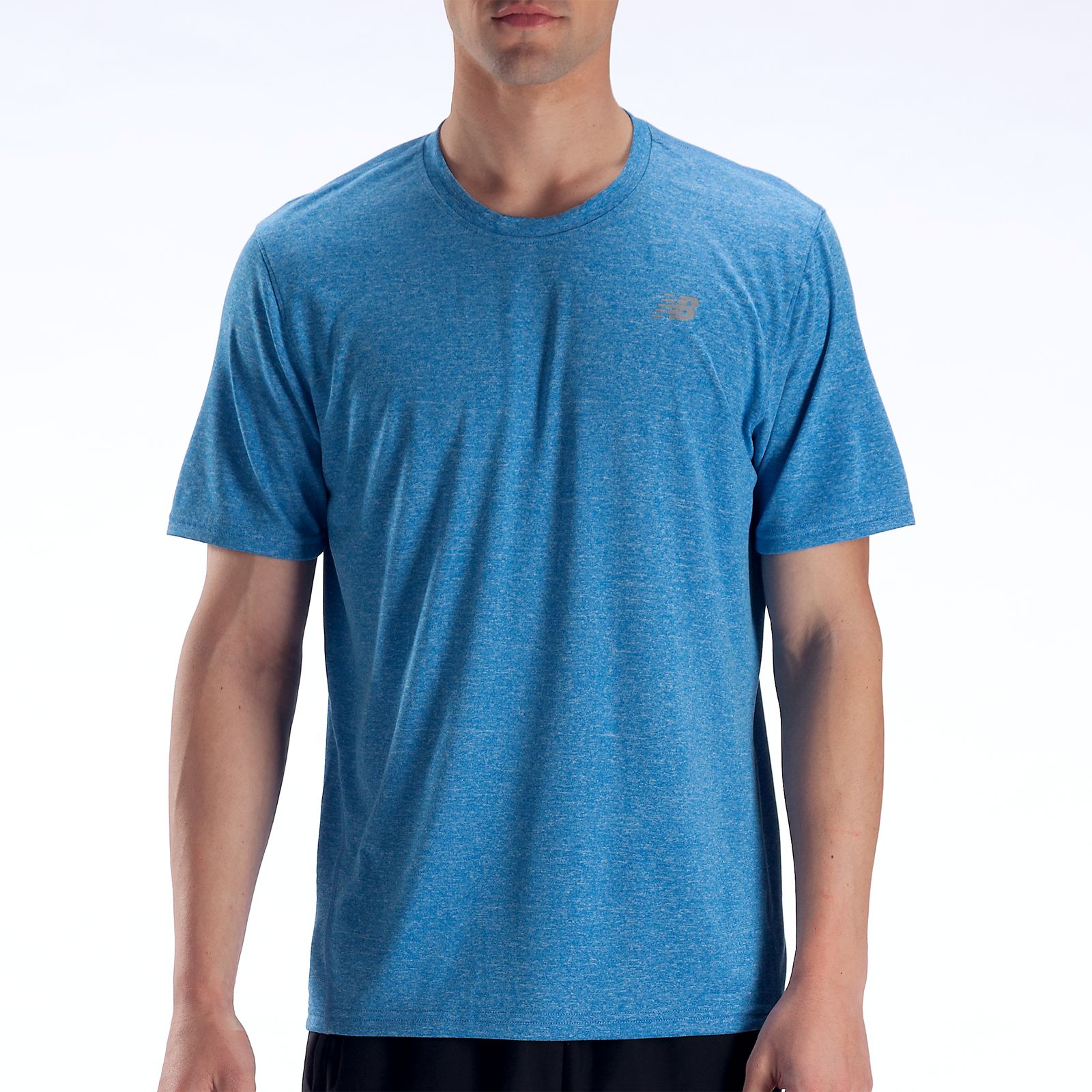 Heathered Short Sleeve, Electric Blue