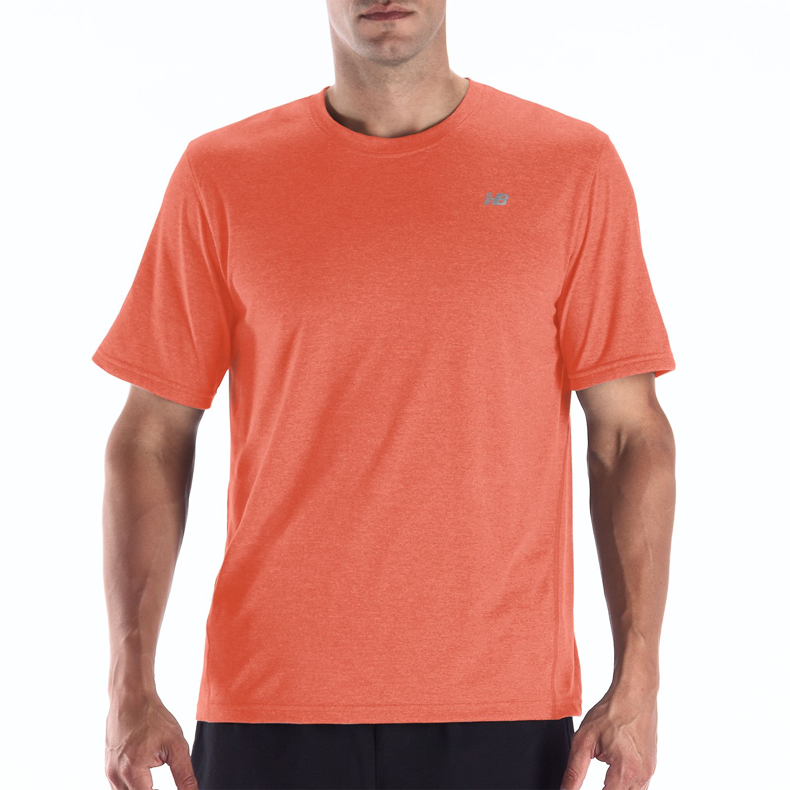 Heathered Short Sleeve, Orange Flash