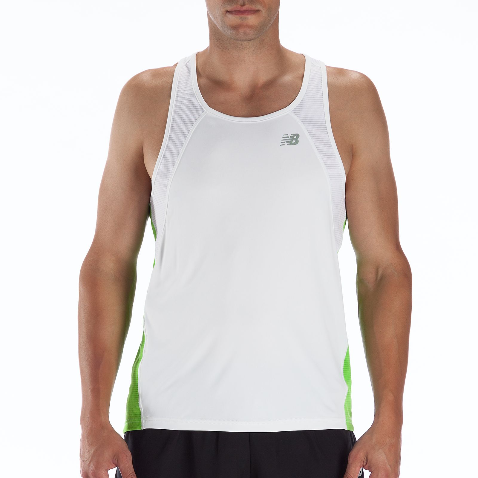Impact Singlet, Jazz Green with White
