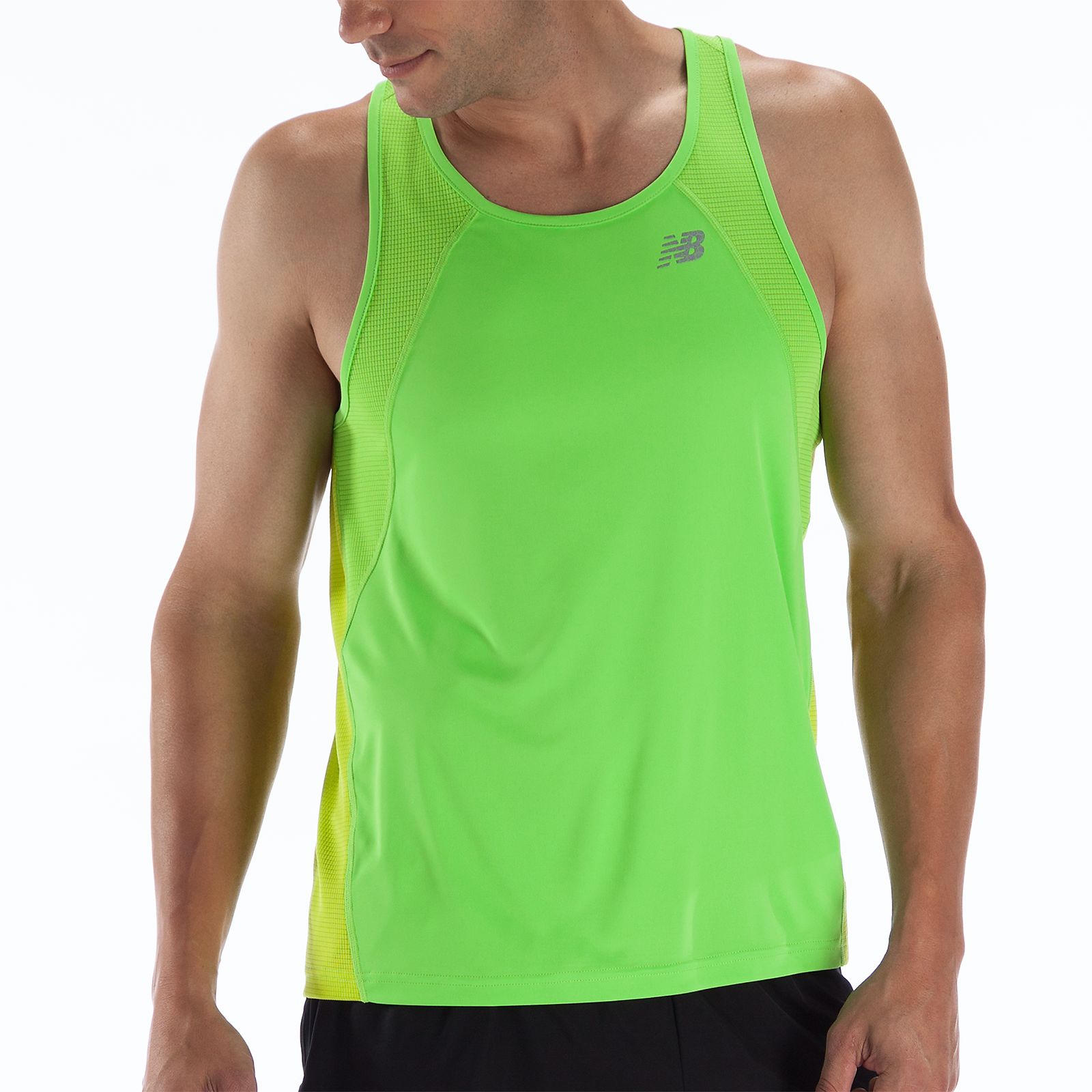 Impact Singlet, Lime Punch with Jazz Green
