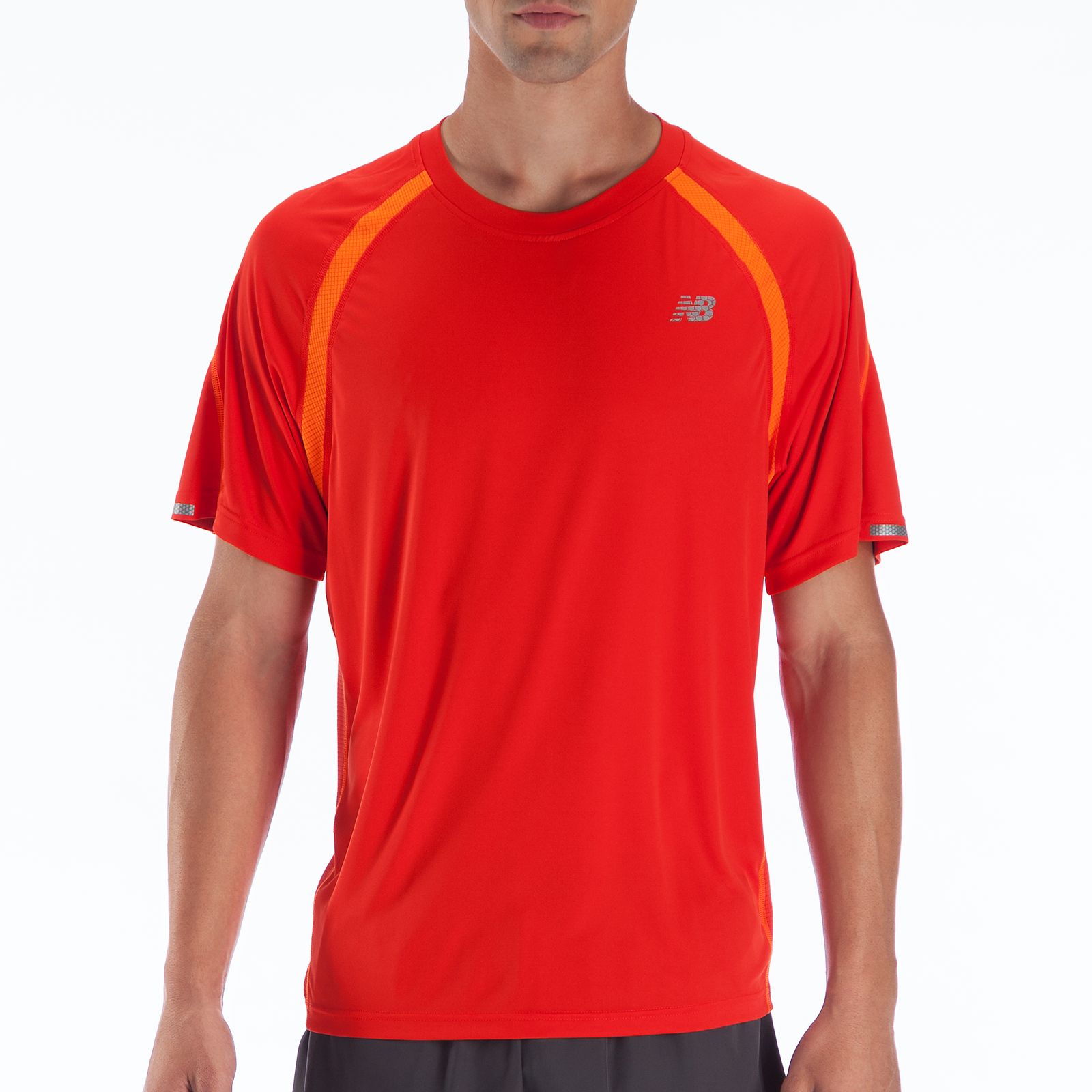 Impact Short Sleeve, Orange Flash with Fiery Red
