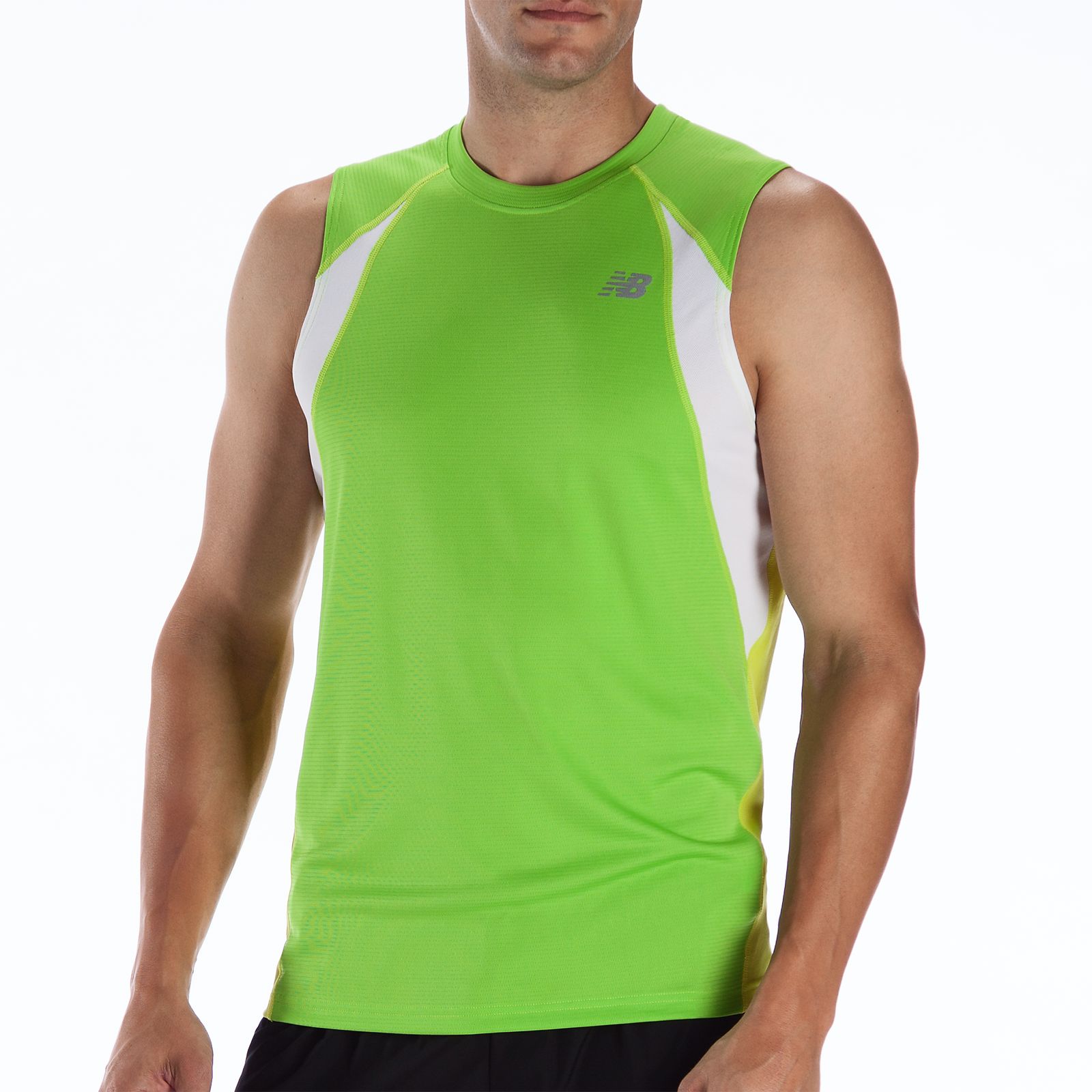 Momentum Sleeveless, Jazz Green with Lime Punch & White