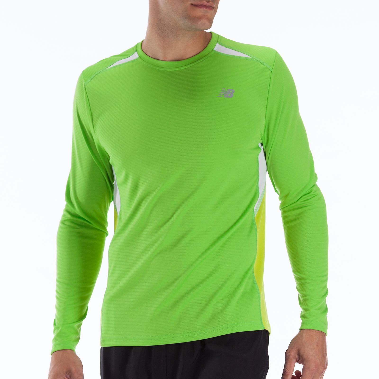Momentum Long Sleeve, Jazz Green with Lime Punch &amp; White