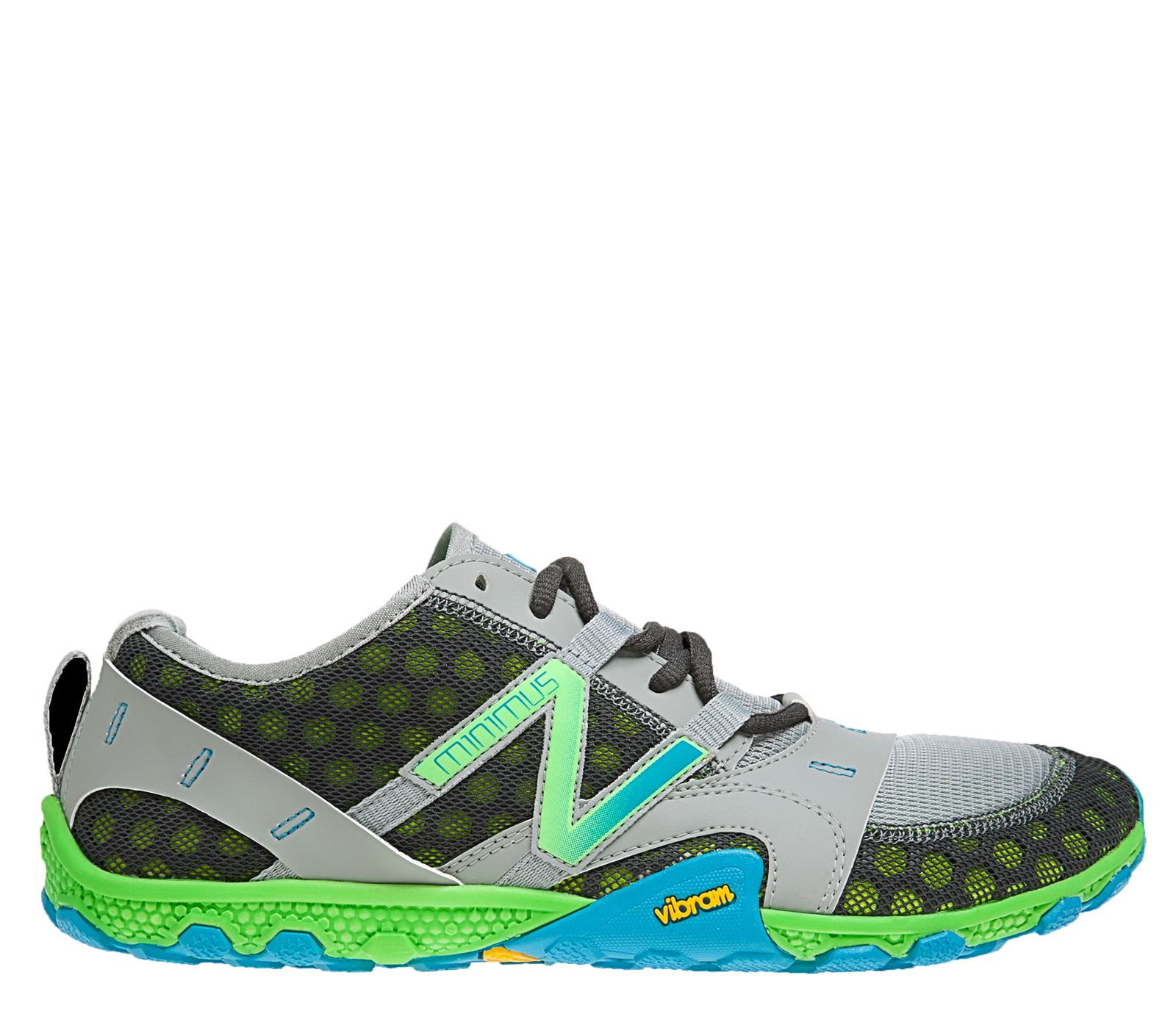 Minimus 10V2 Trail, Grey with Green & Blue