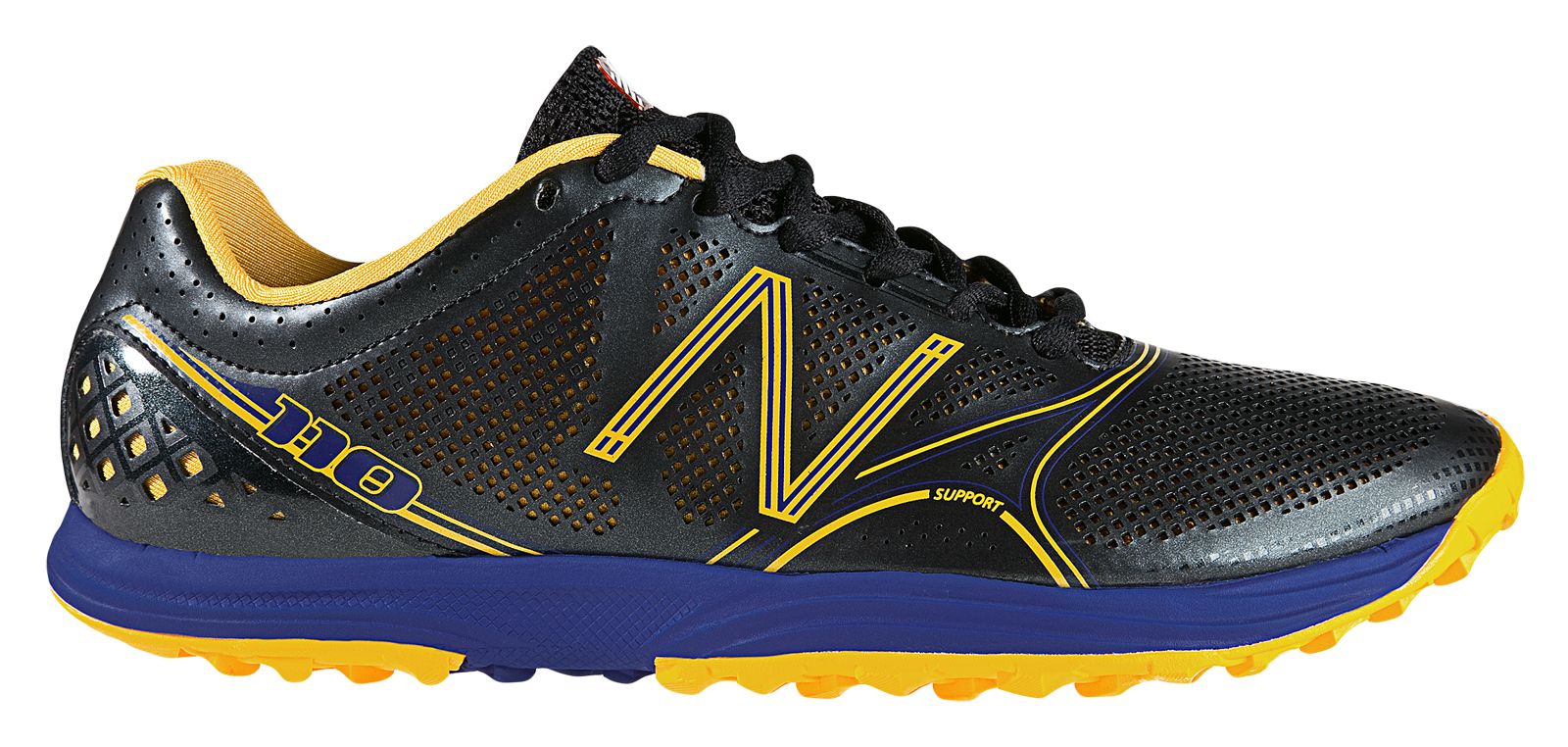 New Balance 110, Black with Yellow &amp; Blue