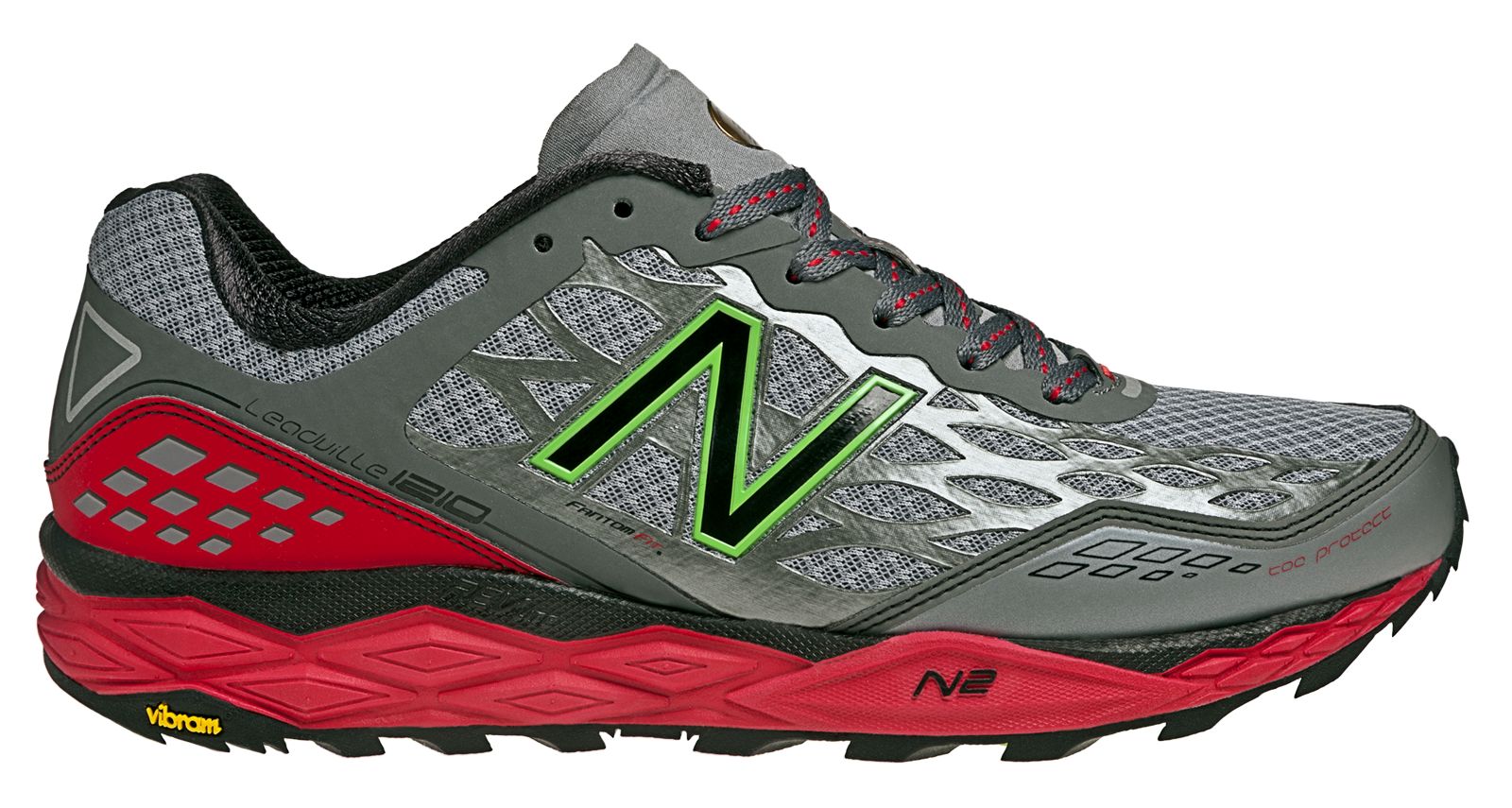 Leadville 1210, Grey with Red & Green