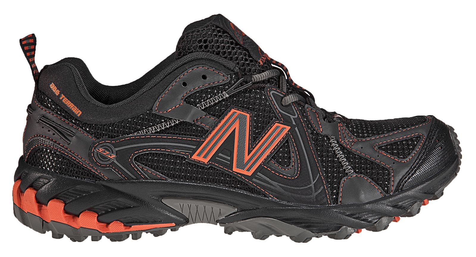 New Balance 573, Black with Orange