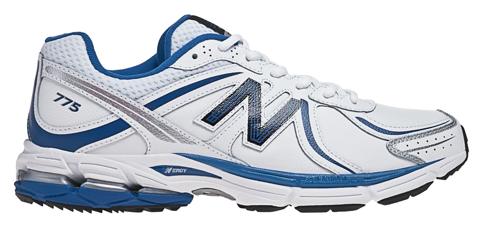 New Balance 775, White with Navy & Blue
