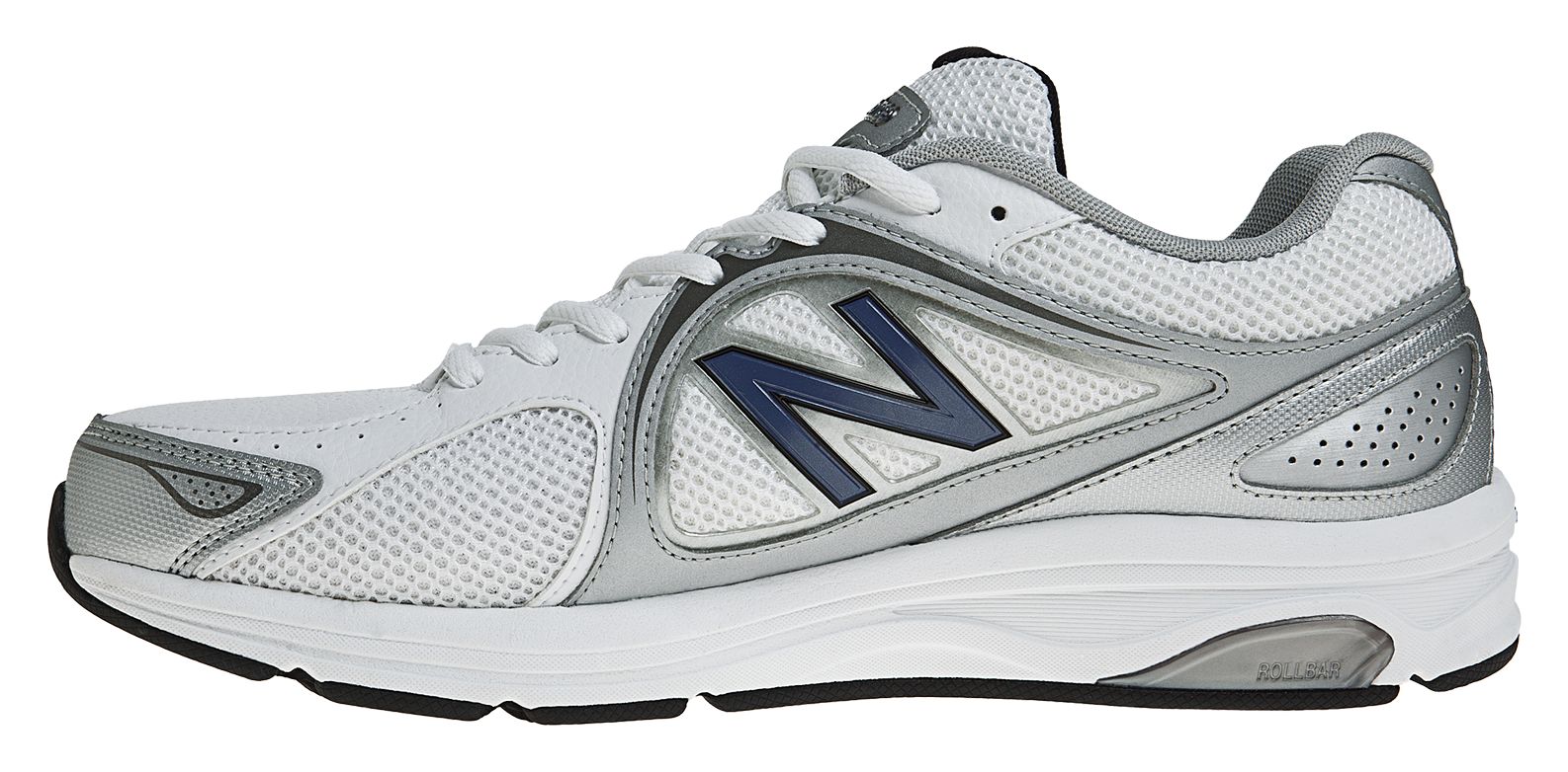 New Balance 847, White with Navy &amp; Silver