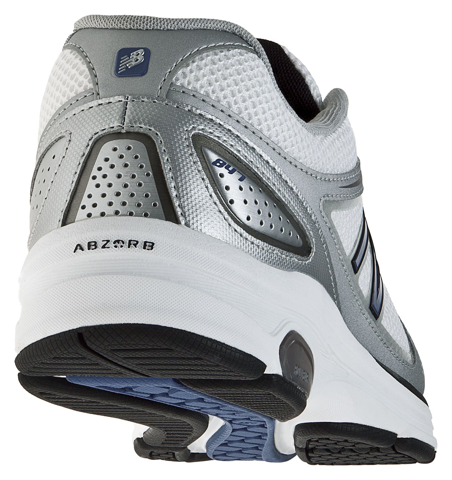 New Balance 847, White with Navy &amp; Silver