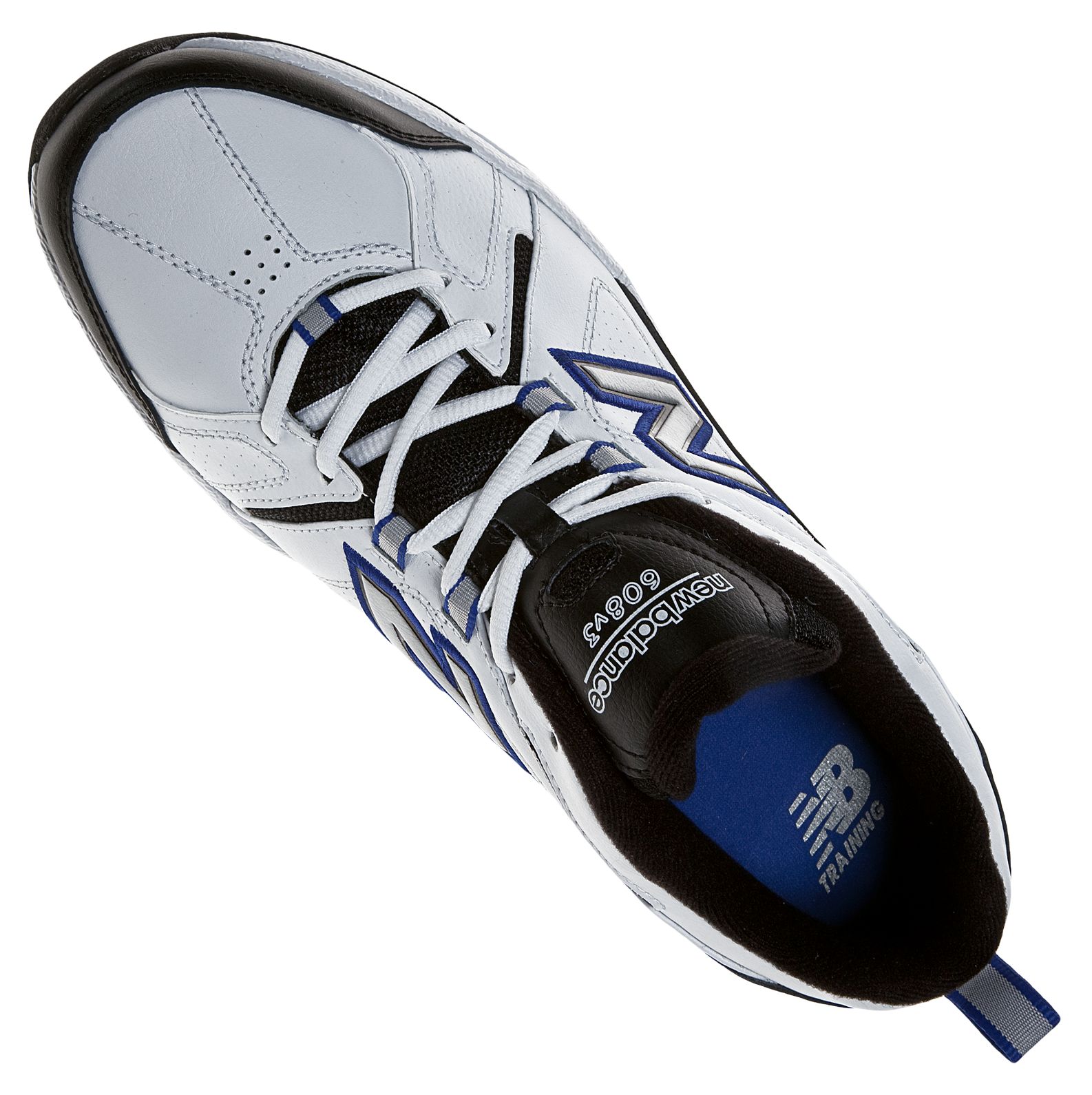 New Balance 608, White with Black &amp; Blue