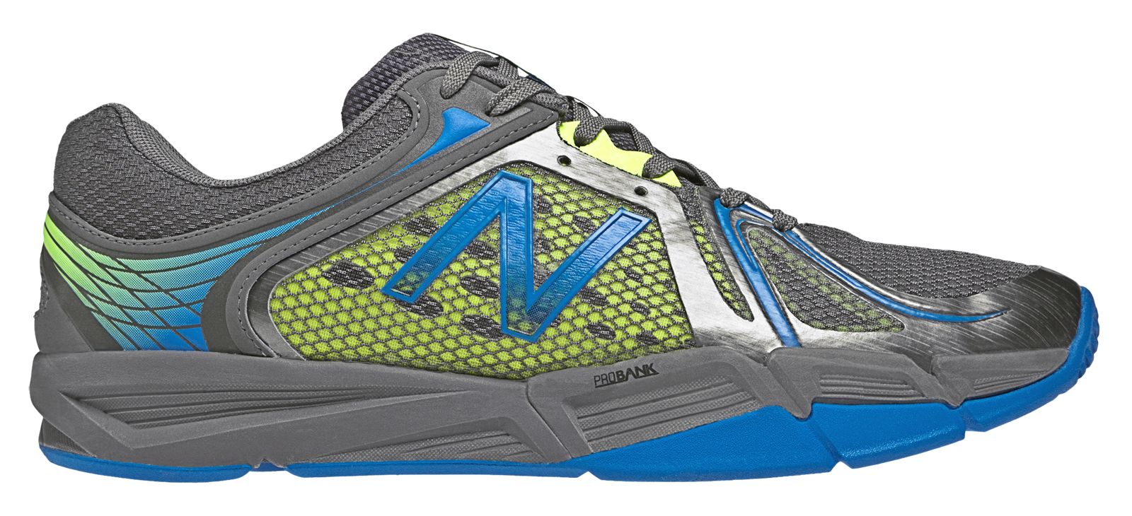 New Balance 997v2, Grey with Green & Blue