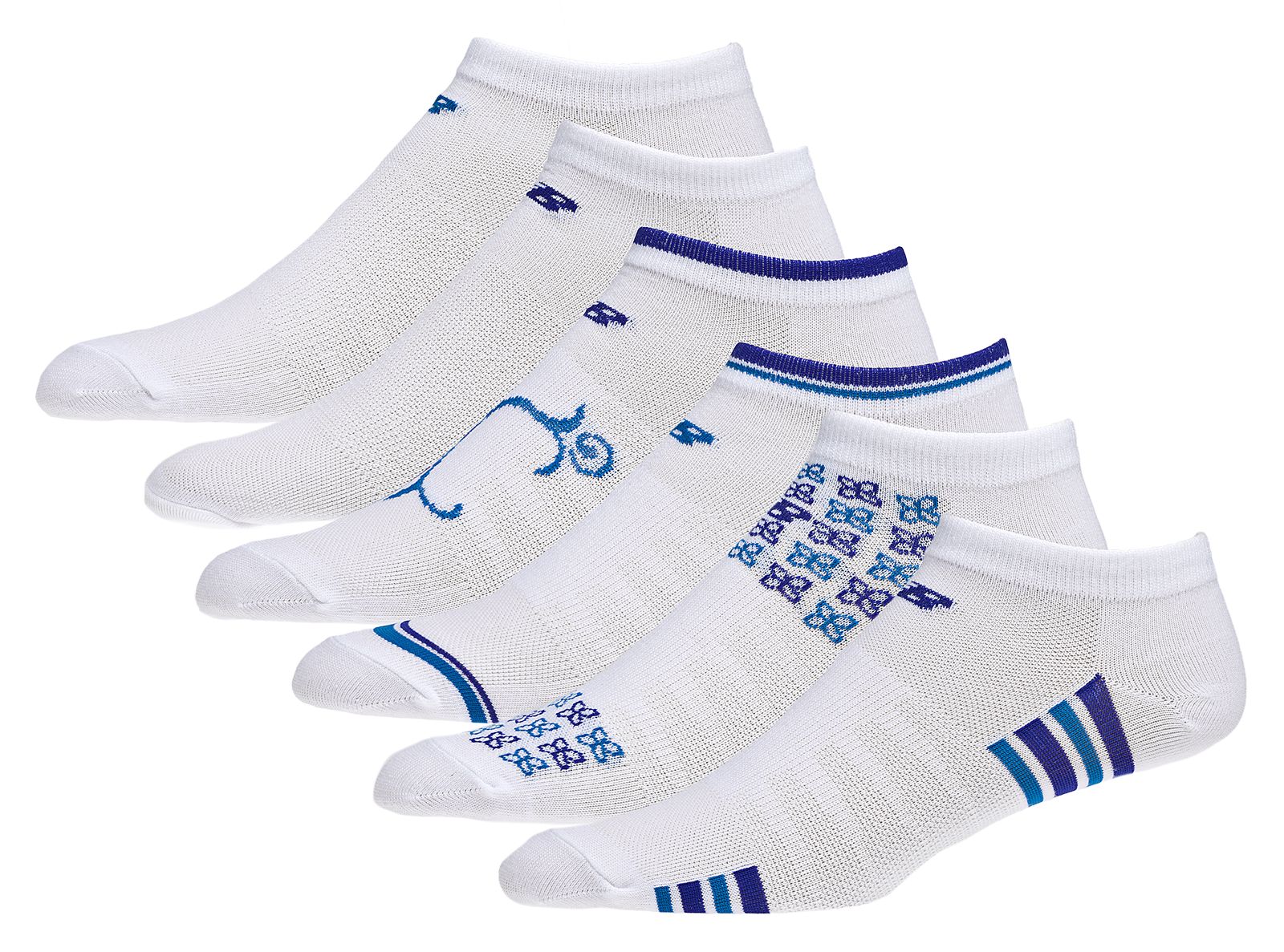 Expression No Show (6 pack), White with Blue