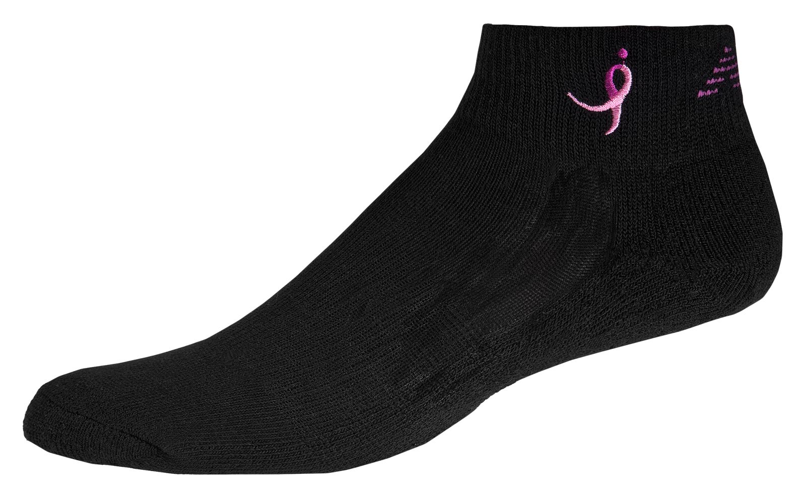 Lace Up&reg; Low Cut (1 pair), Black with Pink