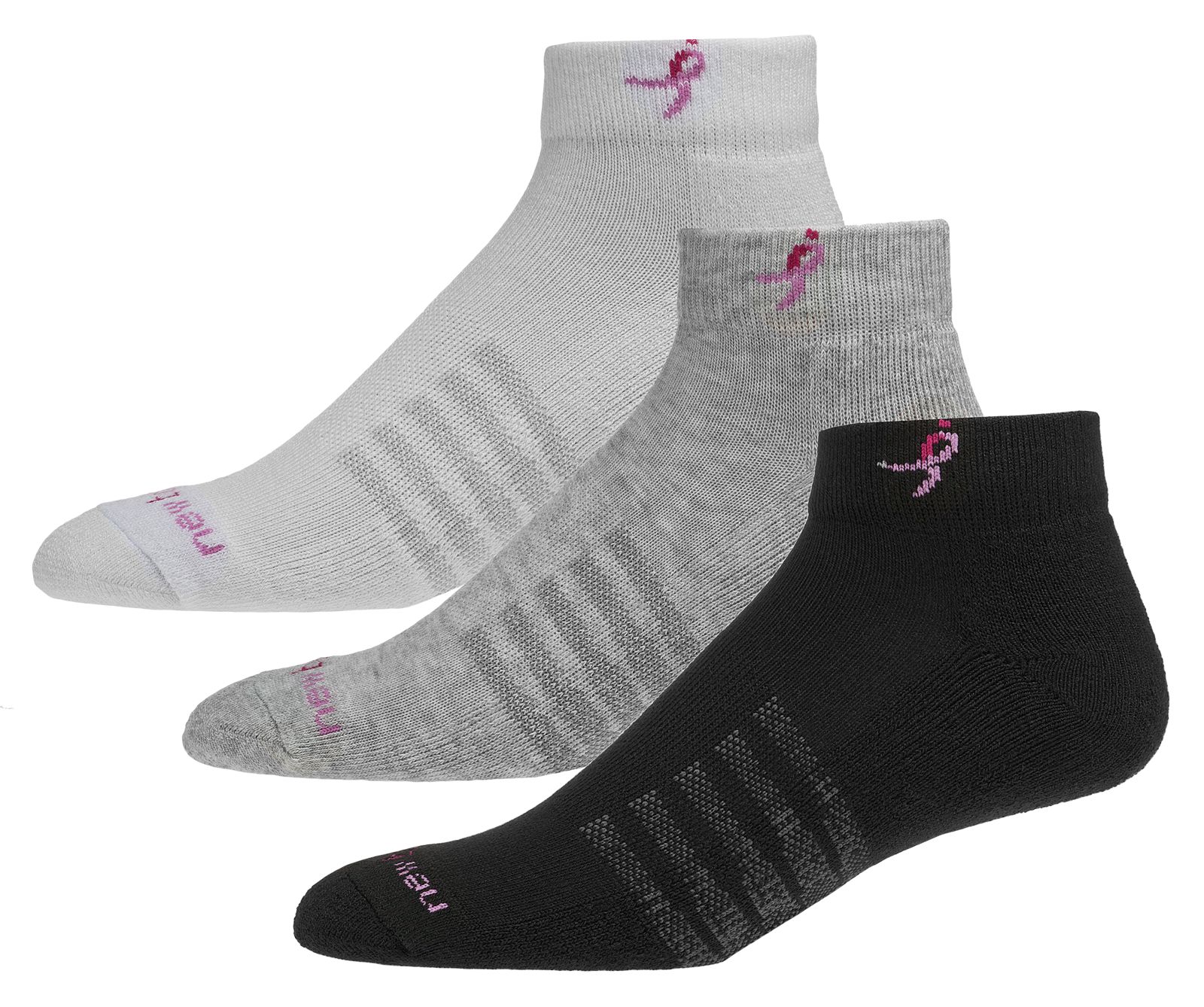 Challenge Low Cut (3 pack), White with Athletic Grey & Black