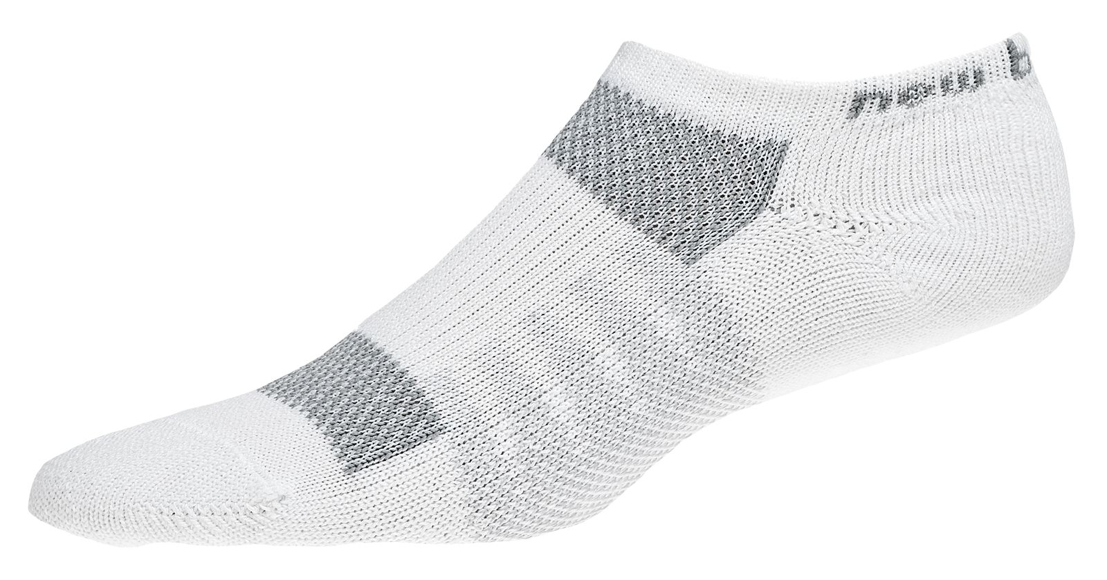 No Show Coolmax&reg; (2 pack), White with Grey