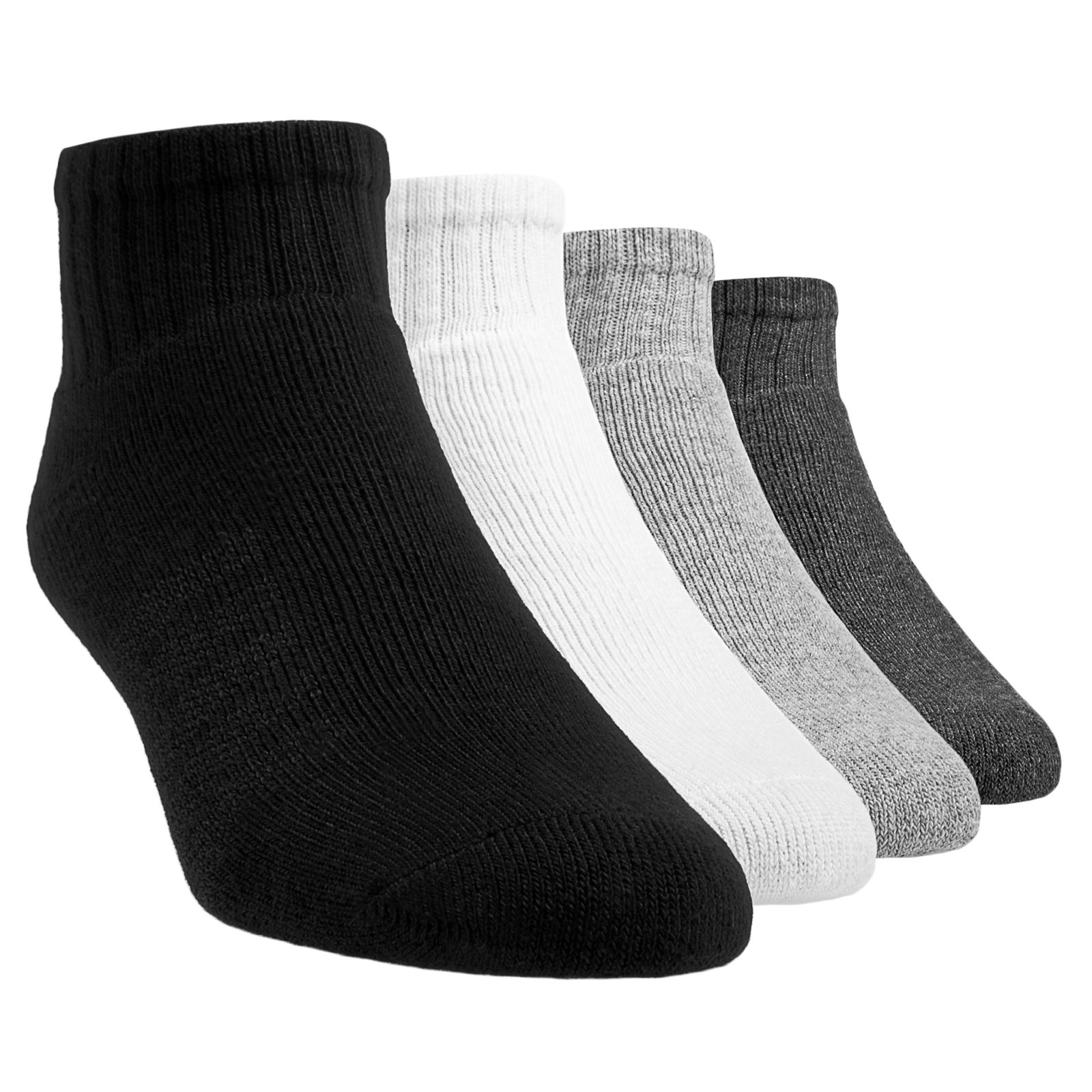 Core Quarter (4 pack), Black with Grey & White