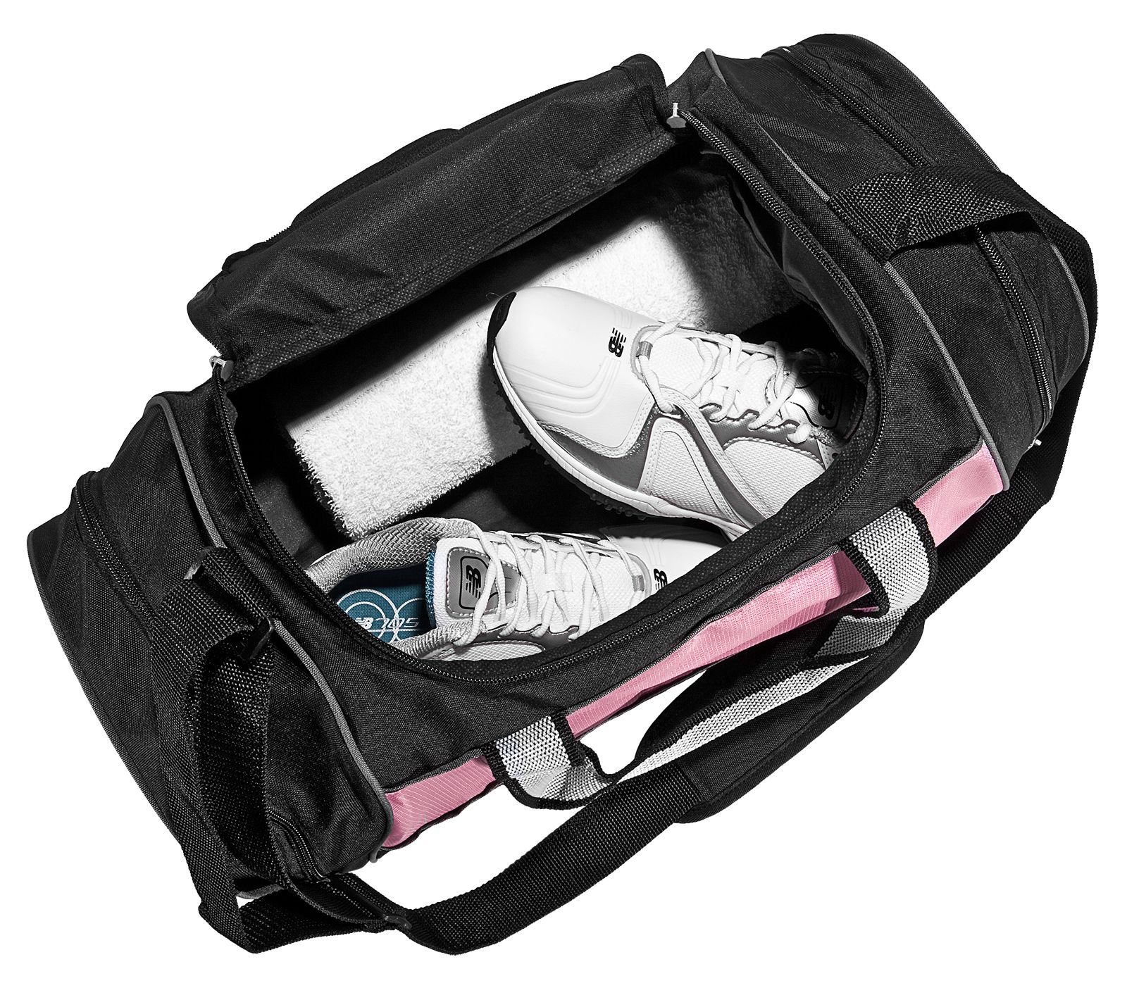Momentum Medium Duffel, Pink with Black