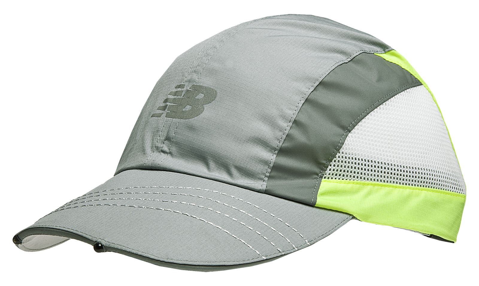 Tri-Viz Hat, Grey with Yellow & White