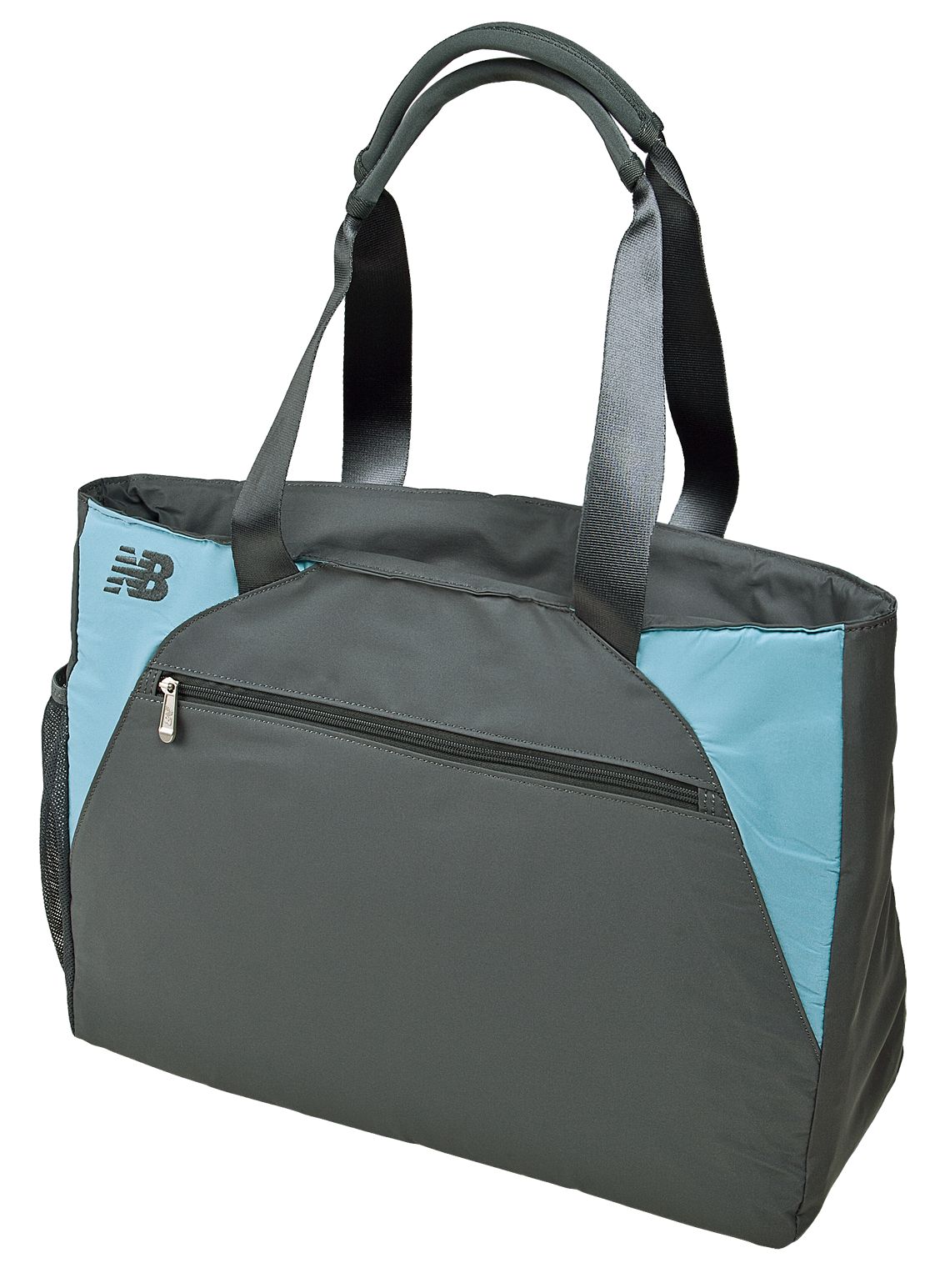 Wellness Tote, Grey with Blue