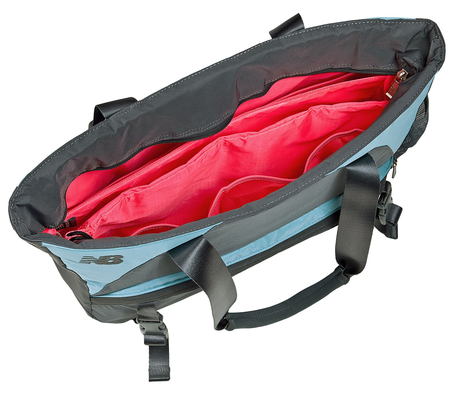 Wellness Tote, Grey with Blue