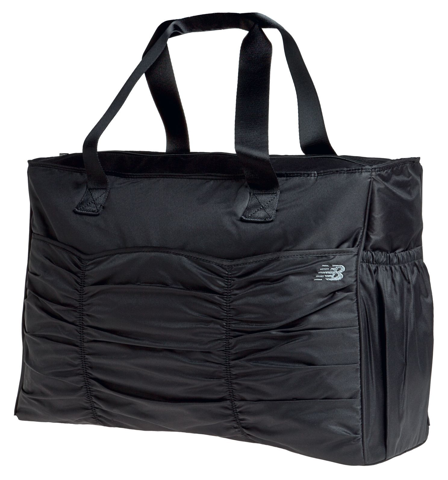Ruched Wellness Tote, Black