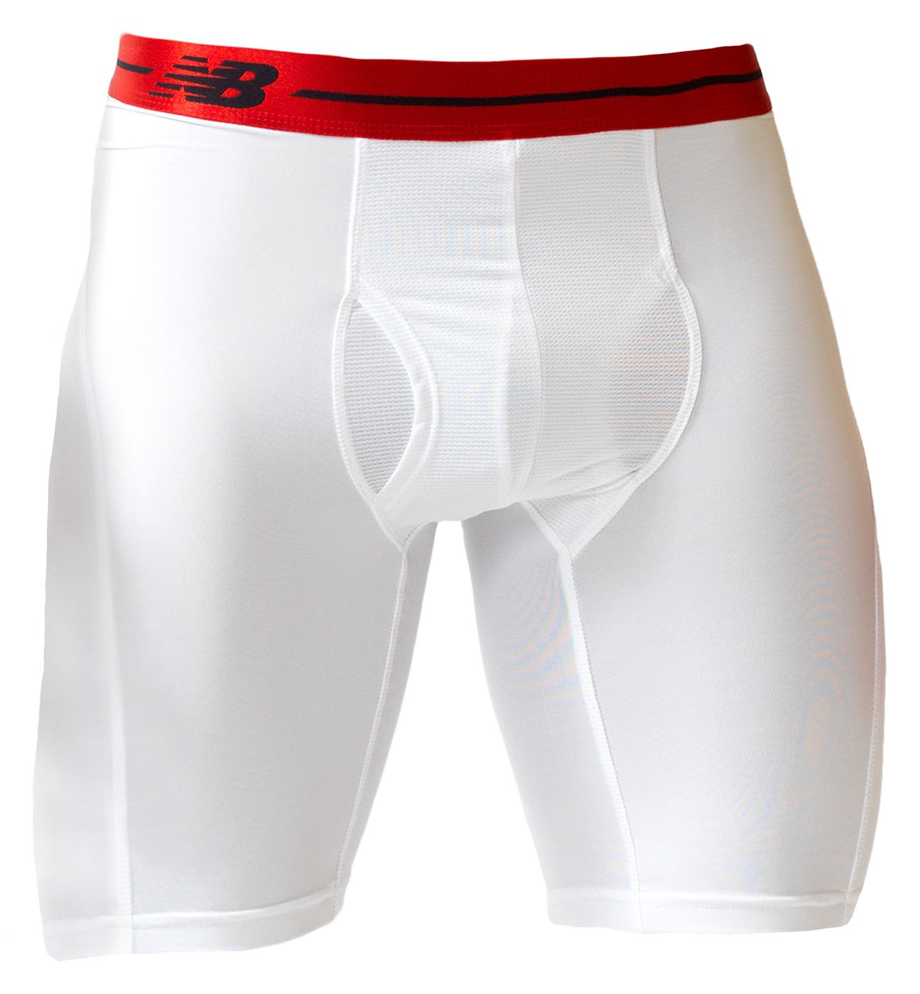 Sport Brief 9", White with Red