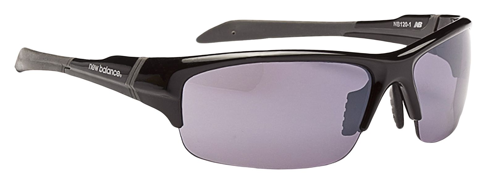 Lightweight Impact Sunglasses, Black with Grey