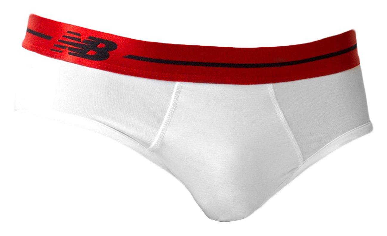 Sport Brief, White with Red