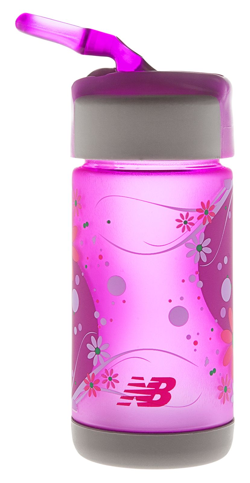 Kids Tritan 320ml bottle, Purple Cactus Flower with Diva Pink & Green Oasis