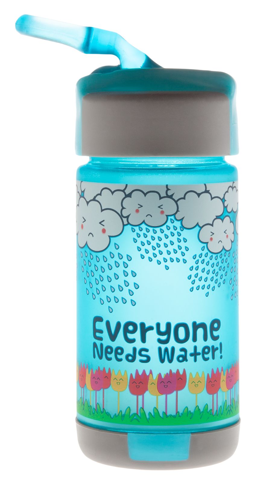 Kids Tritan 320ml bottle, Teal with Silver & Navy