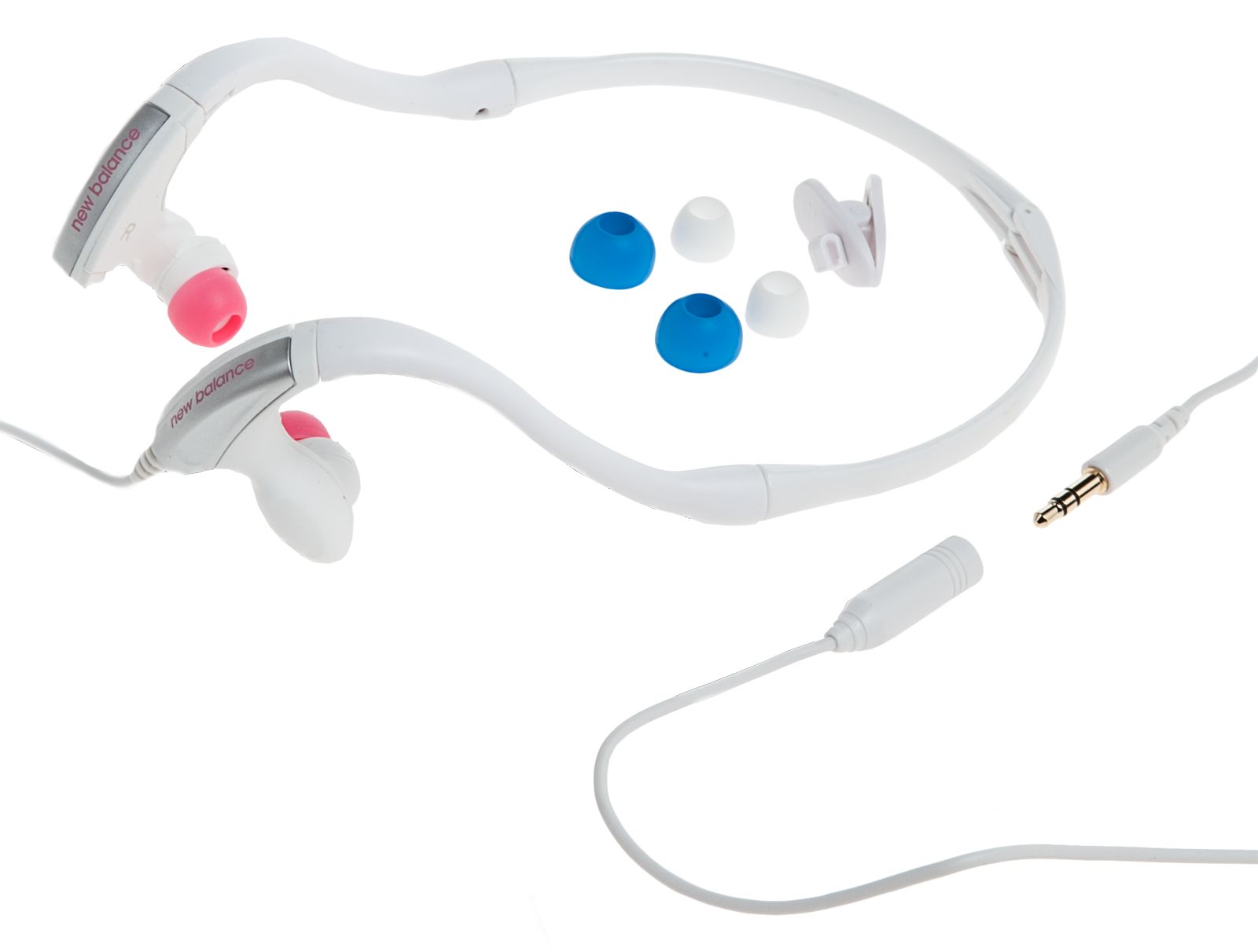 Foldable Behind The Neck Sport Earbuds, White