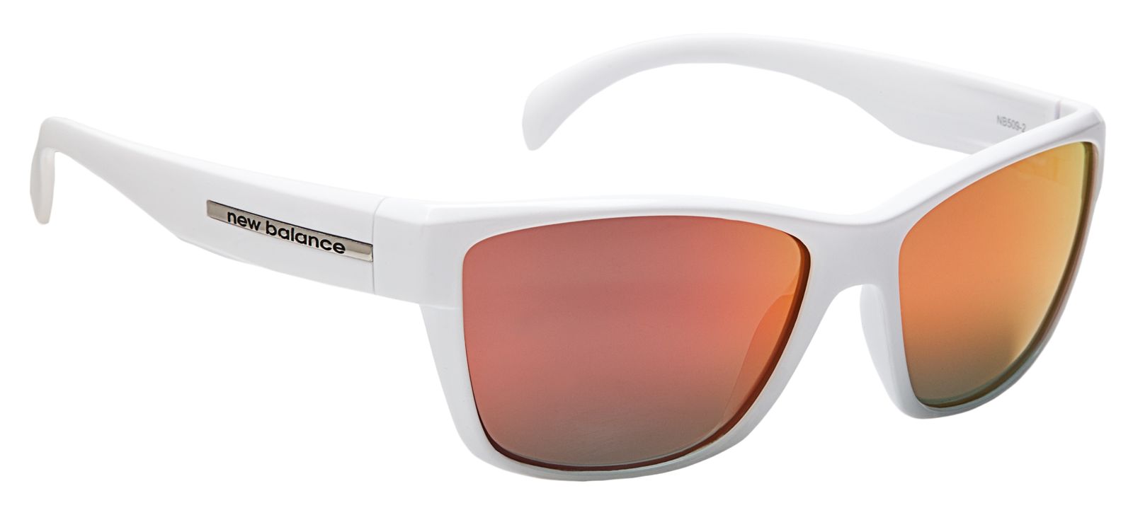 Sunglasses with Polarized Lenses, White with Red
