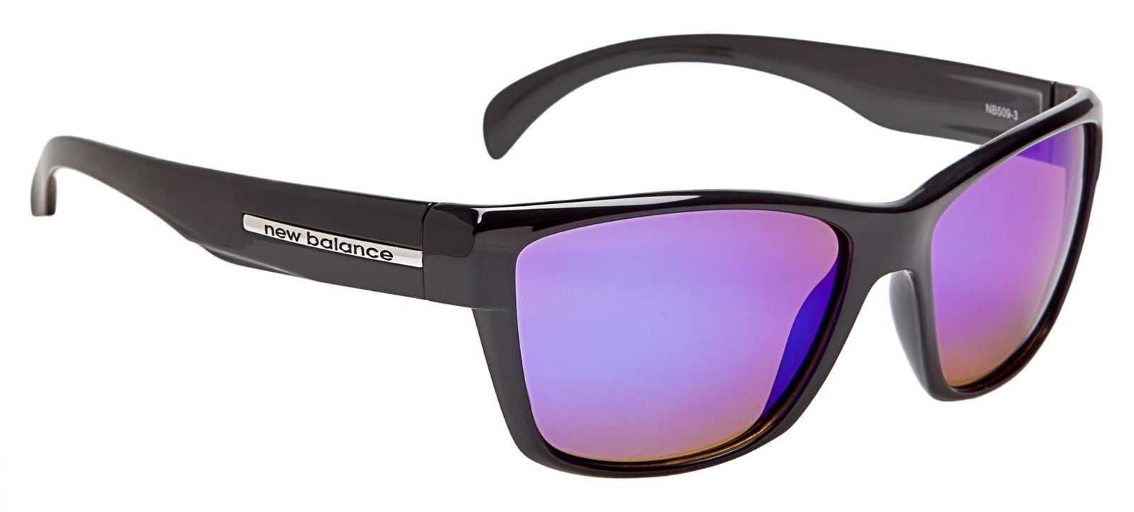 Sunglasses with Polarized Lenses, Black with Blue