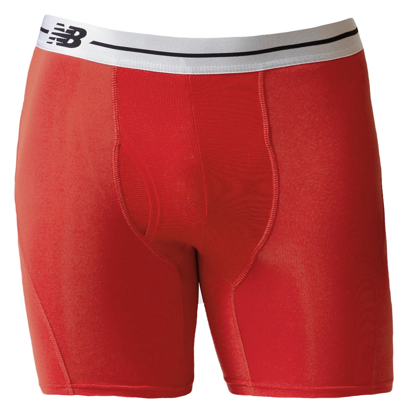Sport Brief 6", Red with Silver