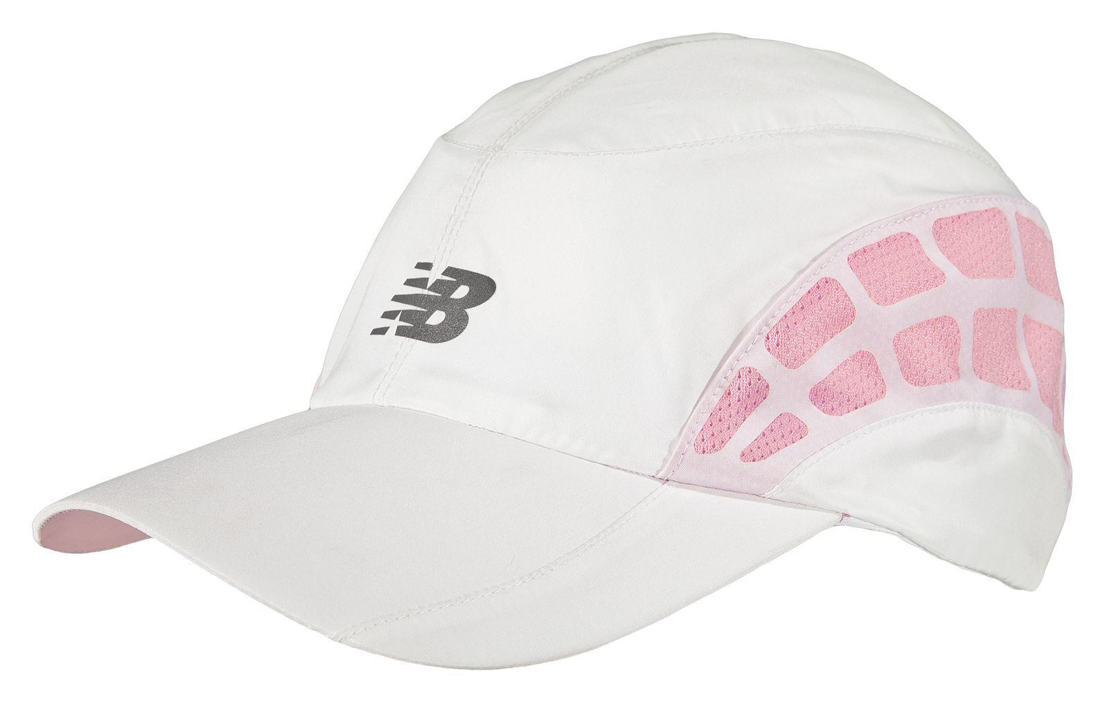 Momentum Stride Cap, White with Pink